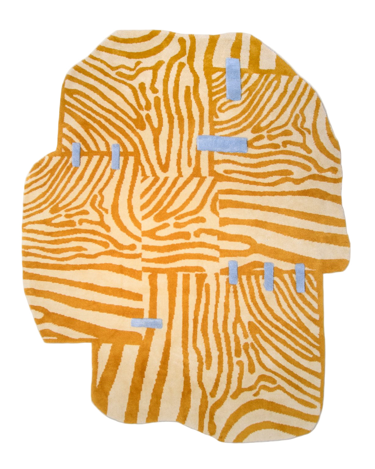 Asymmetrischer dekorativer Teppich PATCH orange