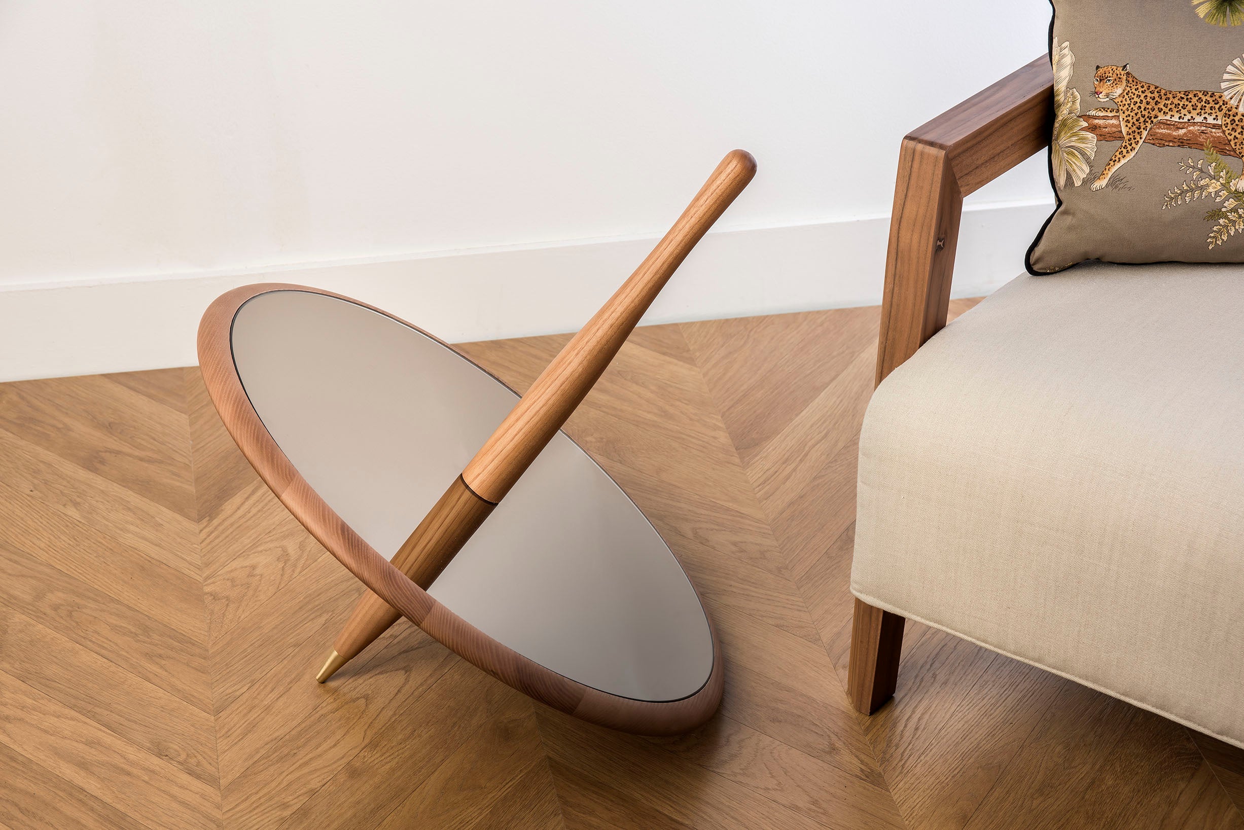 Dekorationsspiegel PEONZA Nussbaumholz