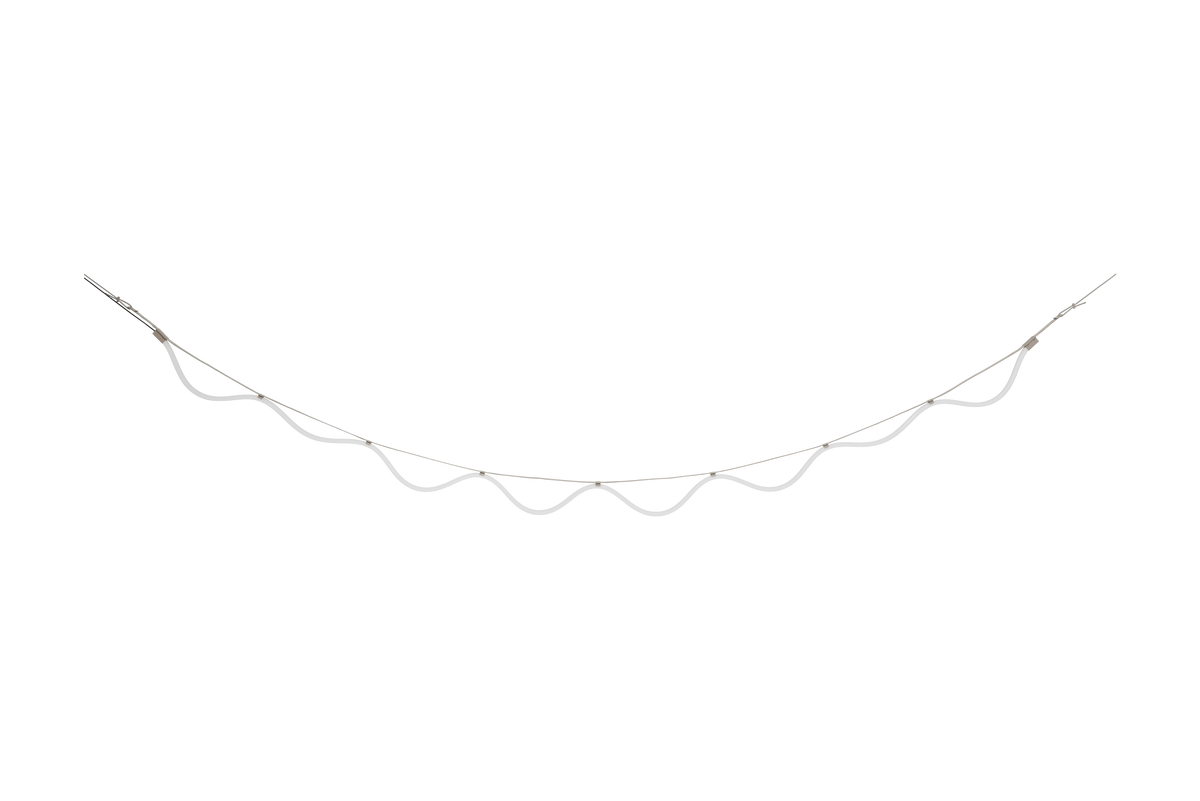 Hanglamp SPLINE beige met blauw