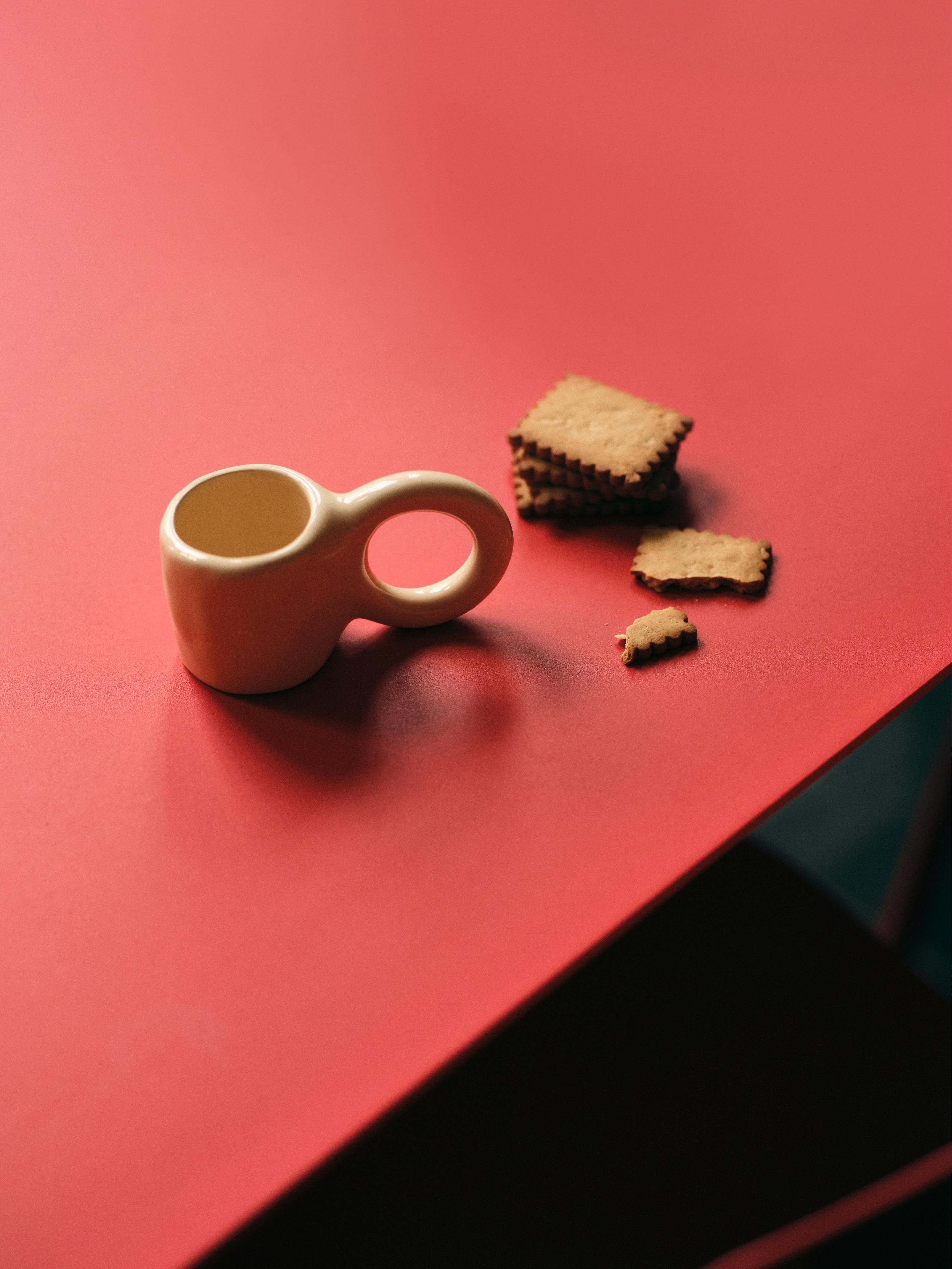 Set van gele espresso kopjes DONUT