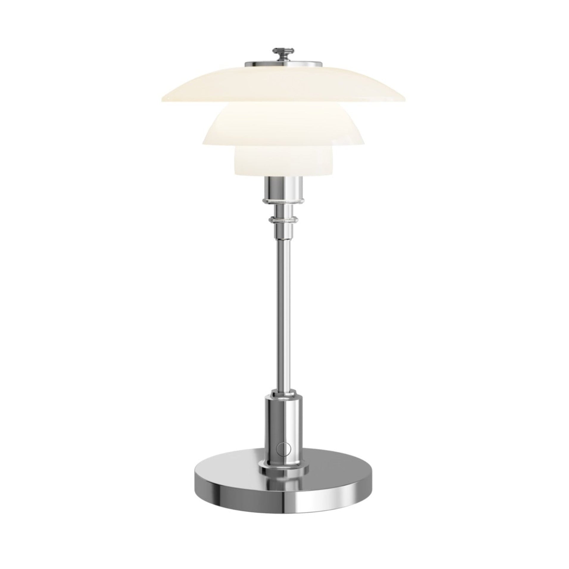 Lampa przenośna PH 1/1 biały z chromowaną podstawą – Louis Poulsen
