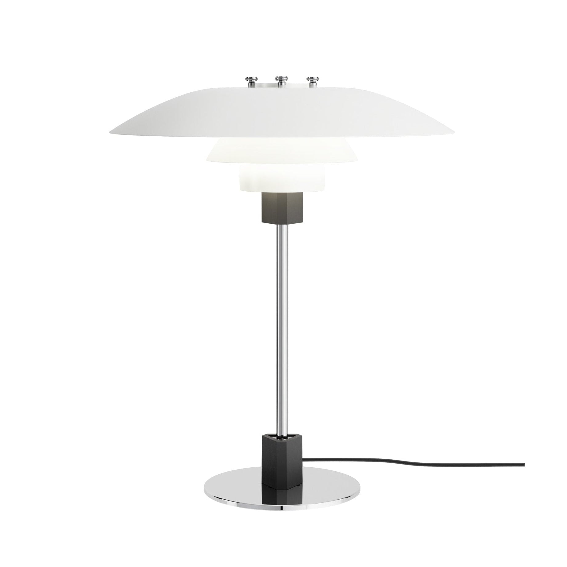 PH 4/3 table lamp white with chrome base