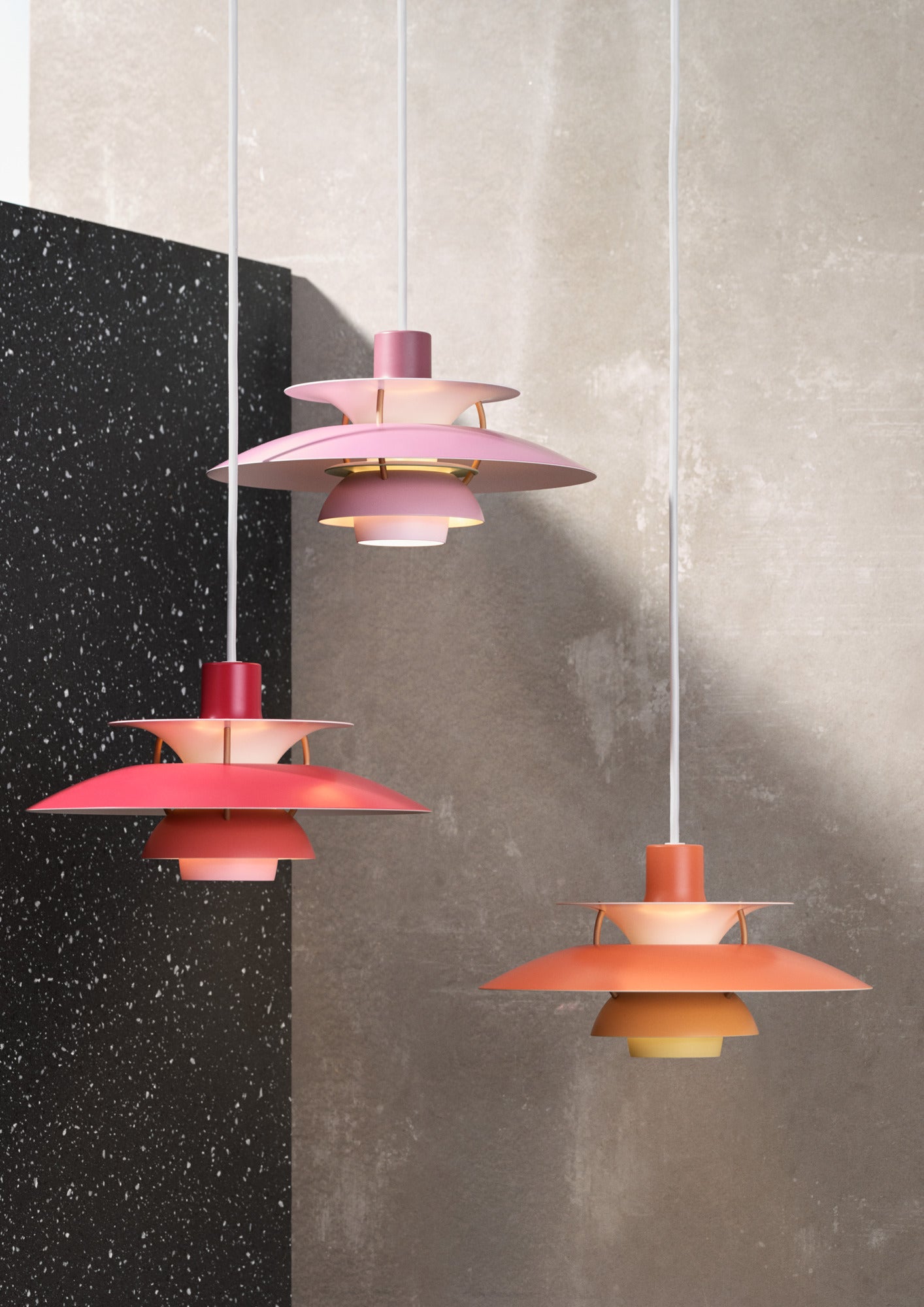 PH 5 Pendant Lamp in Shades of Red