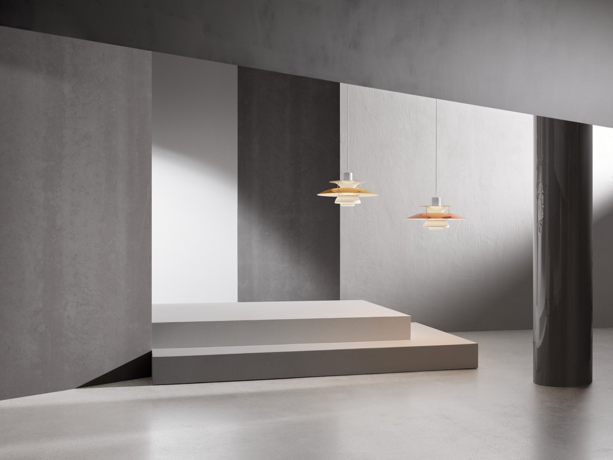 Hanglamp PH 5 wit met koper