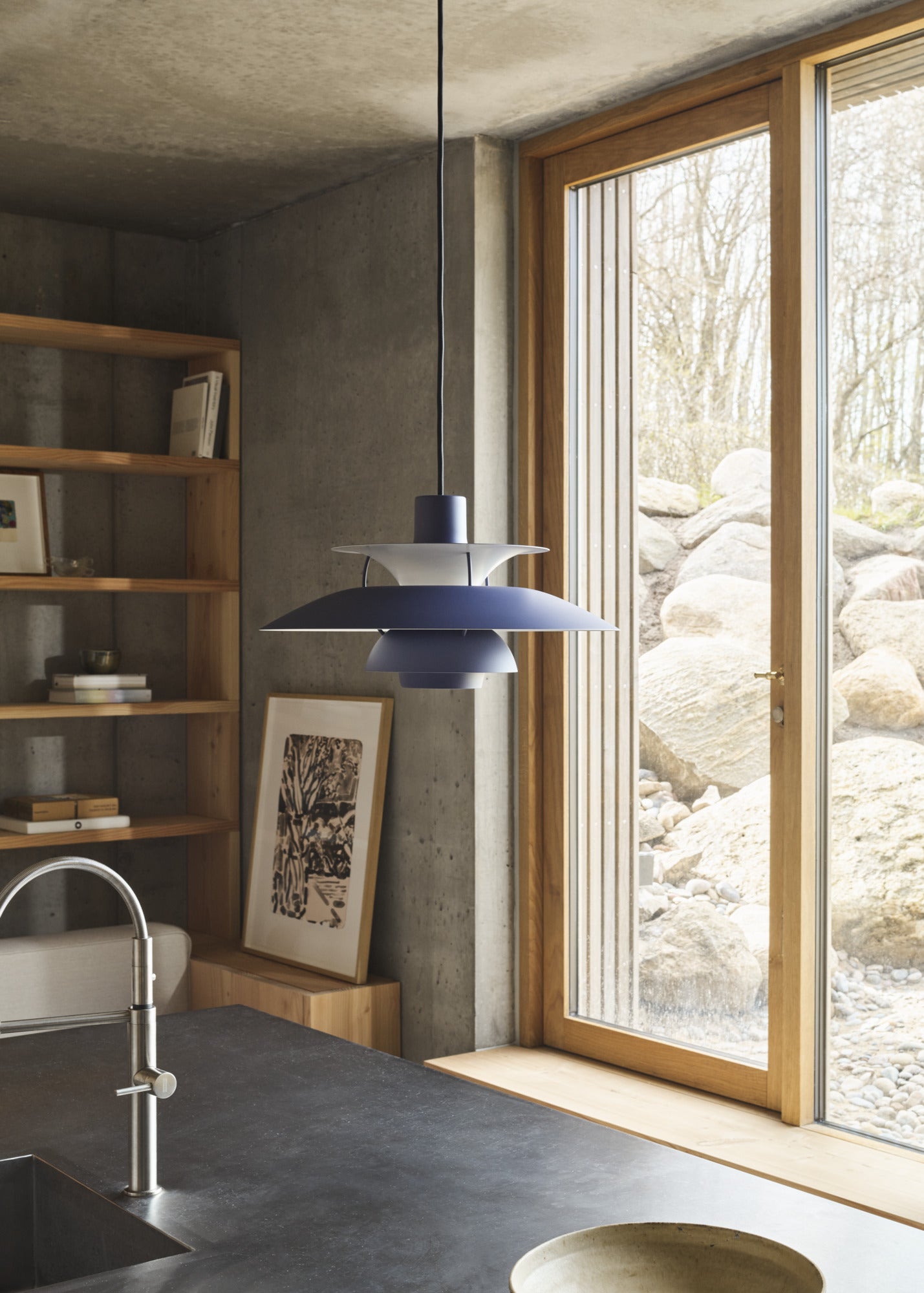 PH 5 Pendant Lamp Monochromatic Indigo
