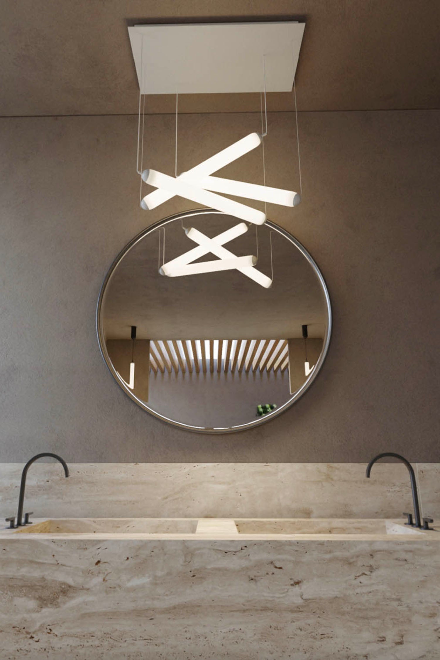 Lampa wisząca PURO ECLECTIC szkło matowe – styl minimalistyczny