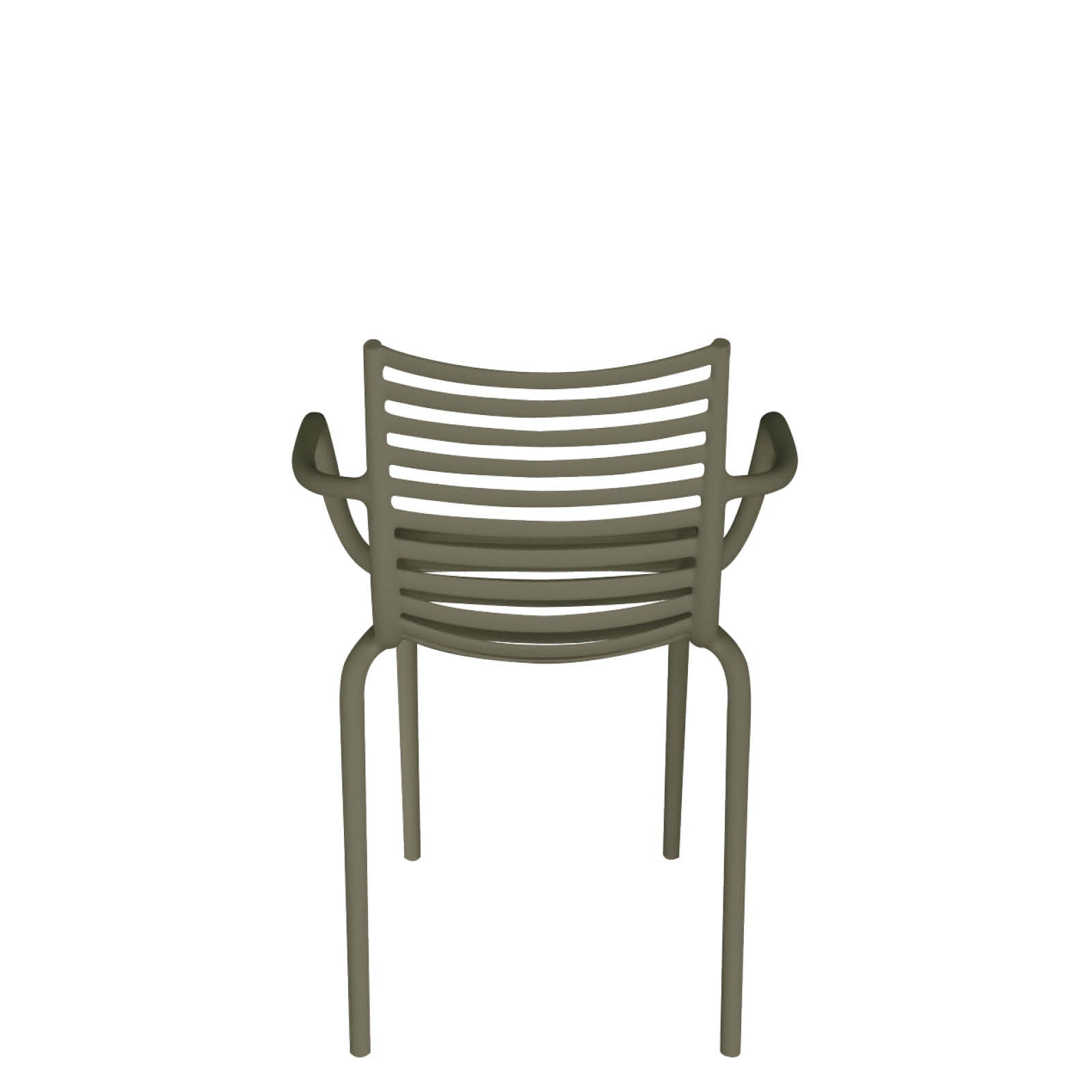 Chair with pip-e armrests dark gray