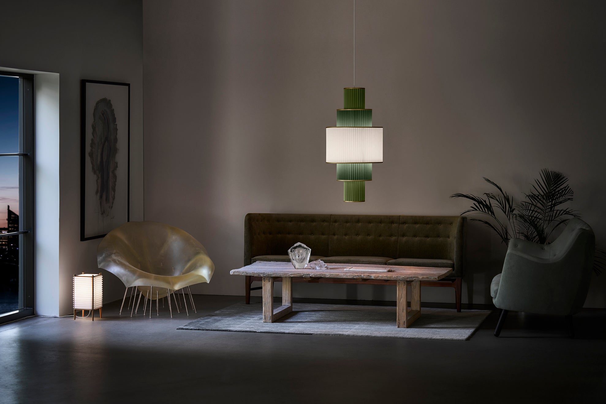 Hanglamp MODEL 113 PLIVELLO wit met goud
