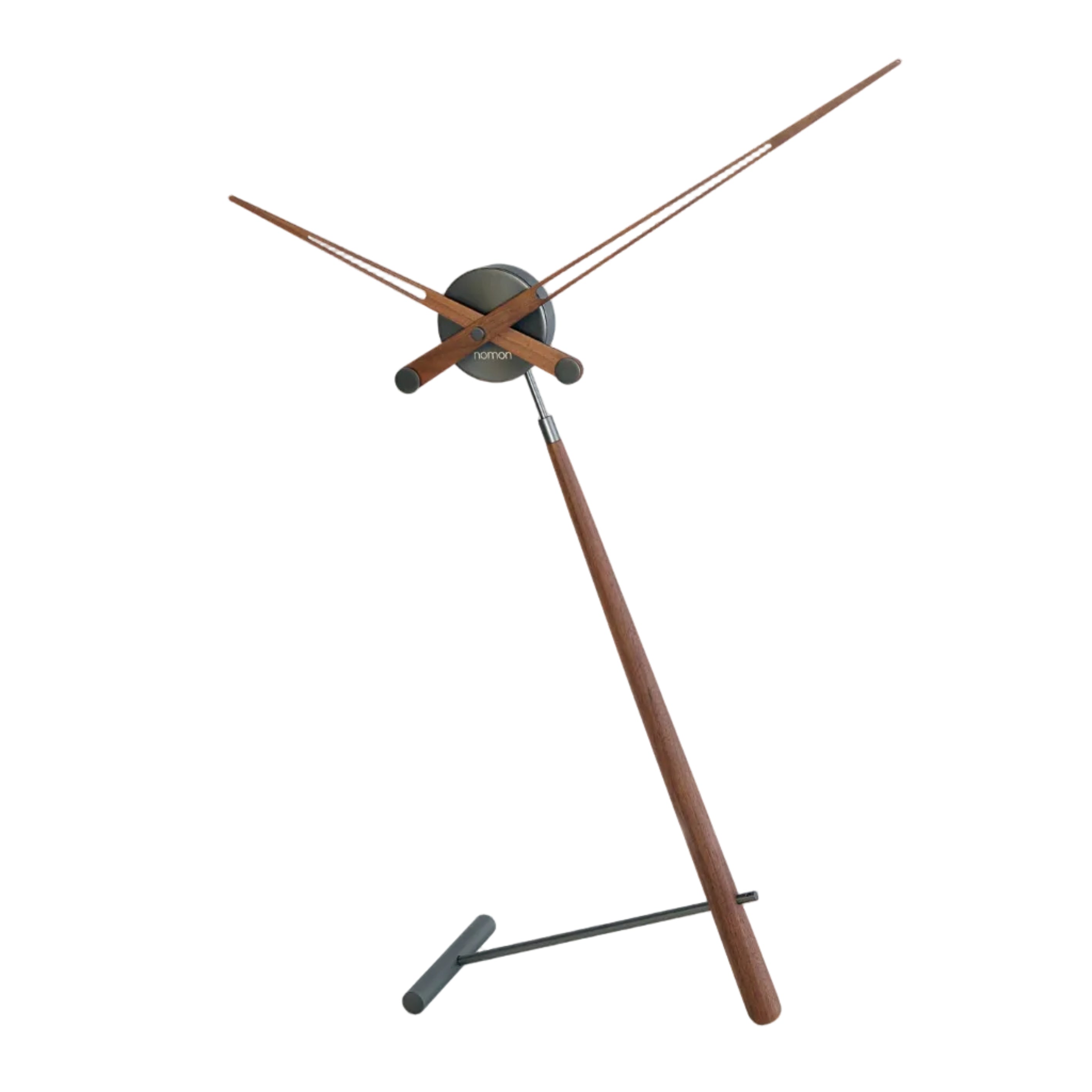 Tafelklok PUNTERO van notenhout met grafieten afwerking