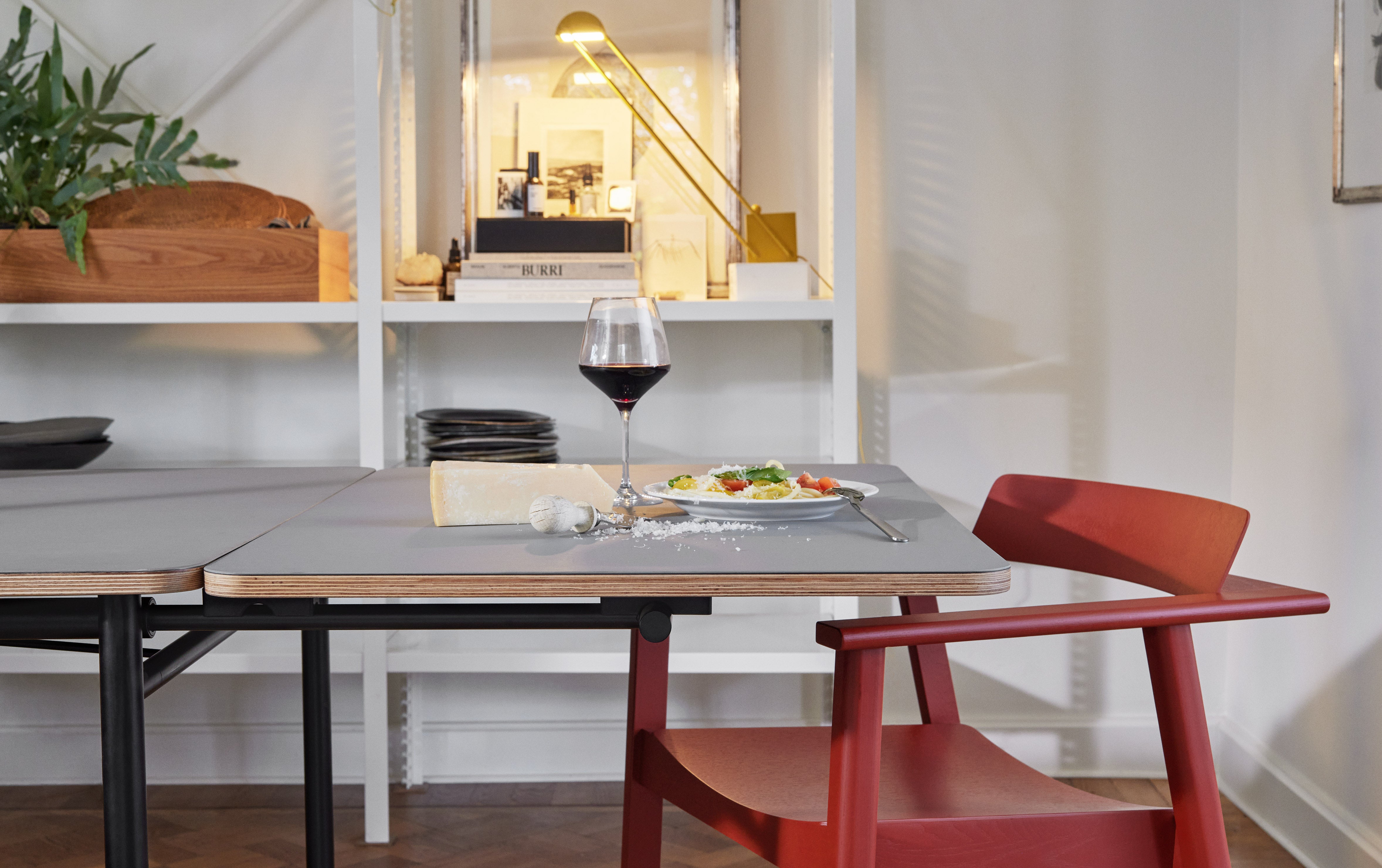 Ausziehbarer Tisch TAFFEL grau