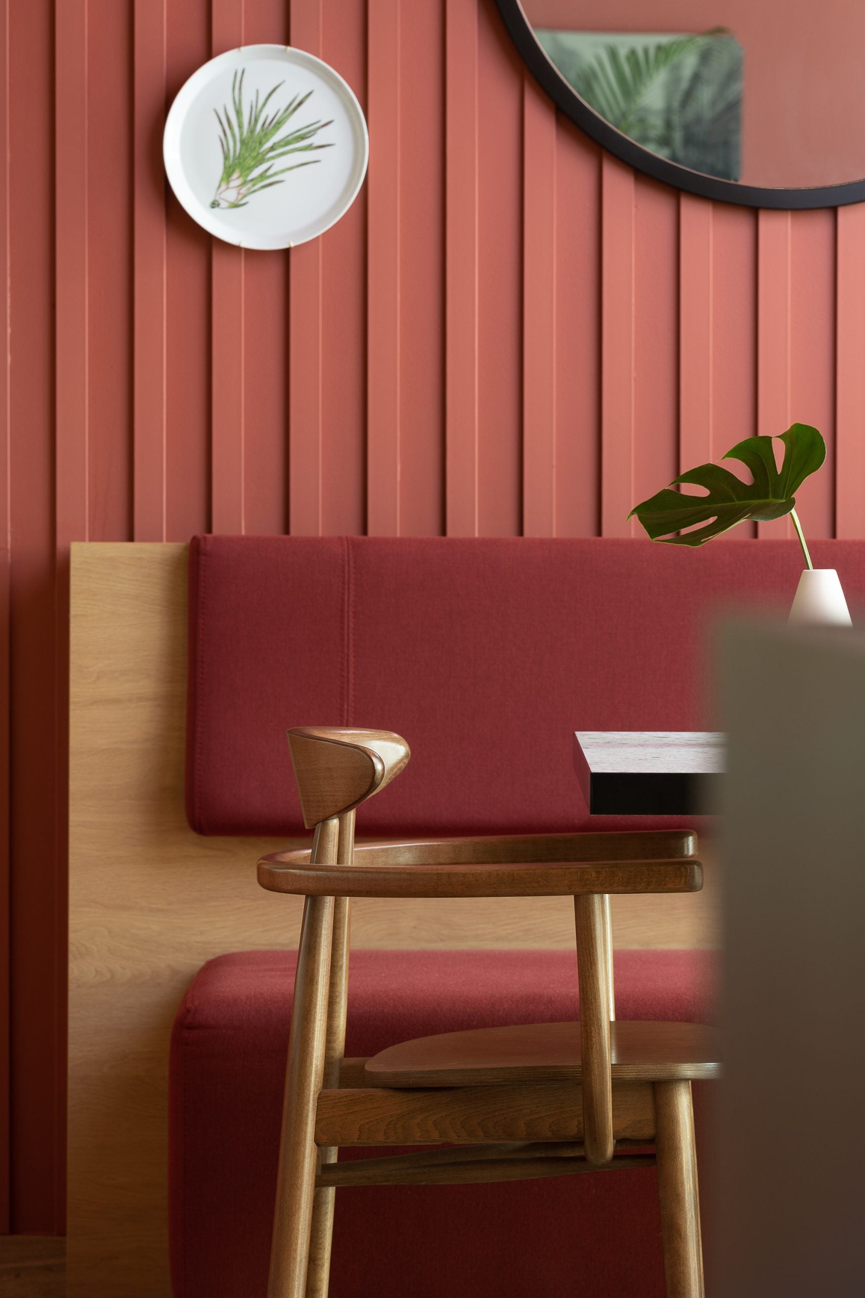 A chair with the YESTERDAY B-4101 Wooden armrests