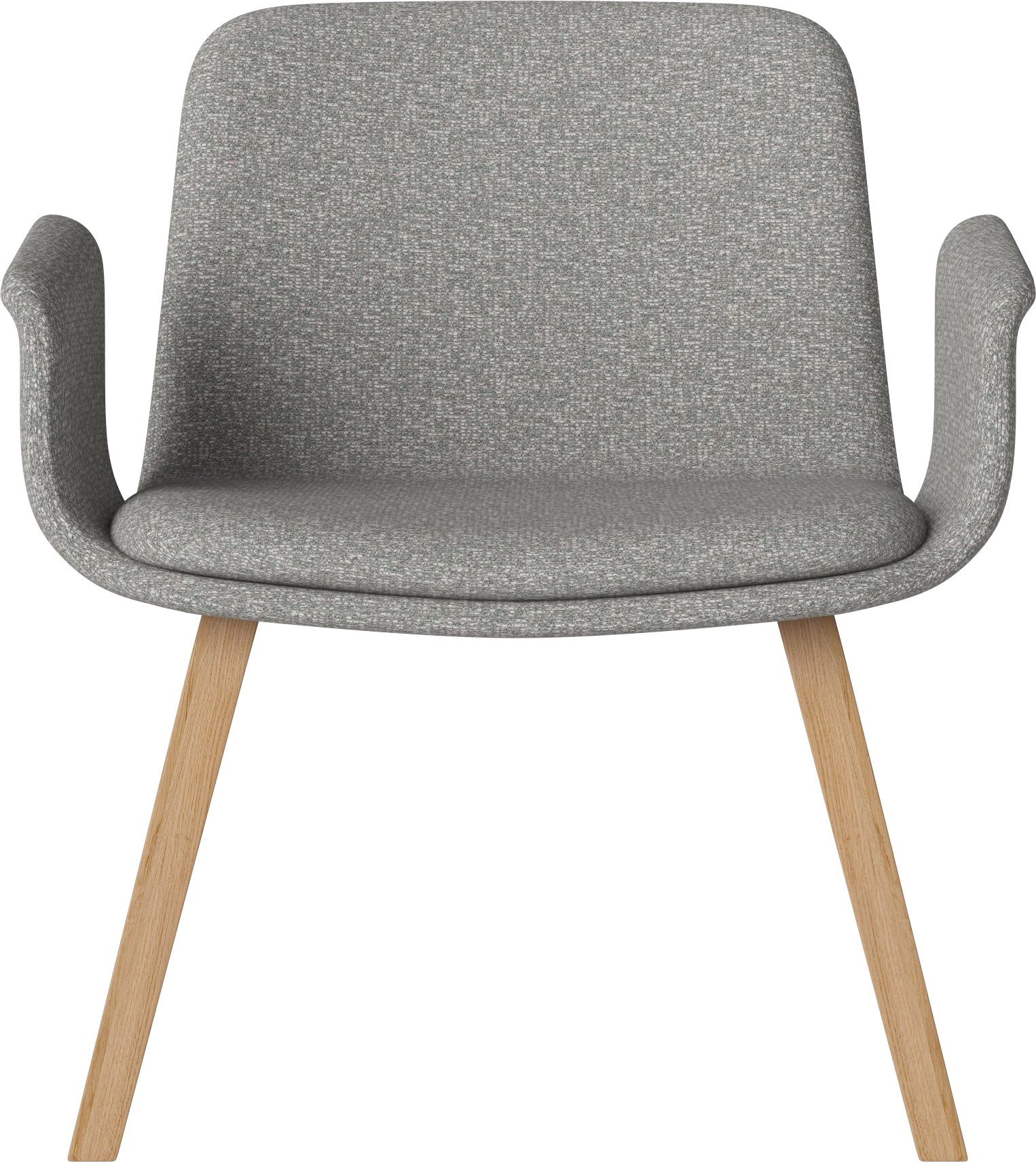 Fauteuil met armleuningen PALM gestoffeerd met een eiken basis