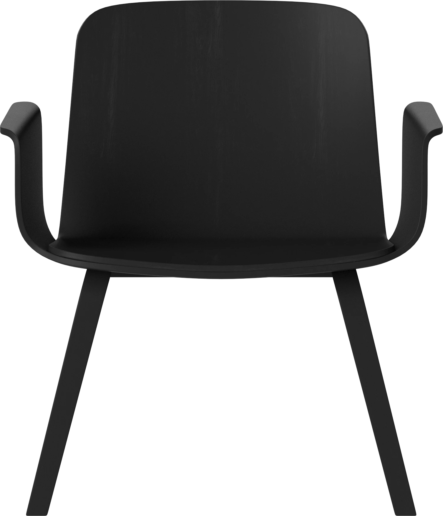 Fauteuil met armleuningen PALM zwart eikenfineer