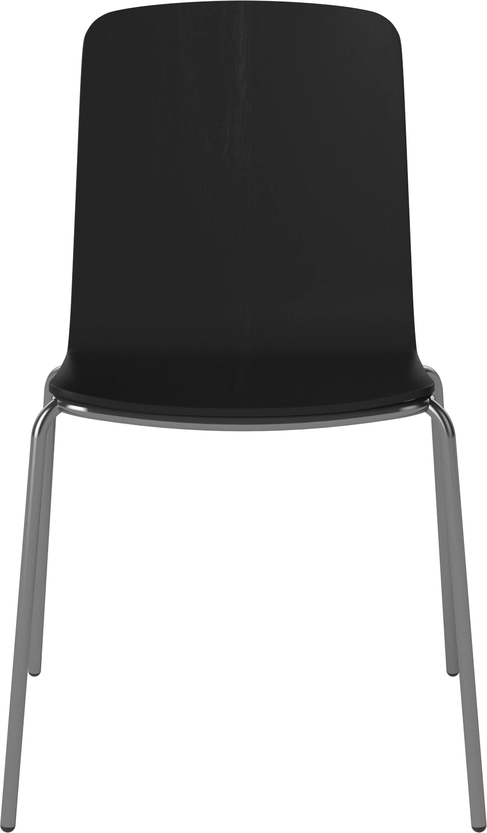 Stoel PALM zwart eikenfineer met metalen basis