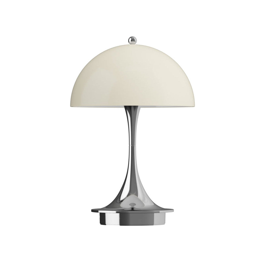 Portable lamp PANTHELLA 160 beige opal with chrome base