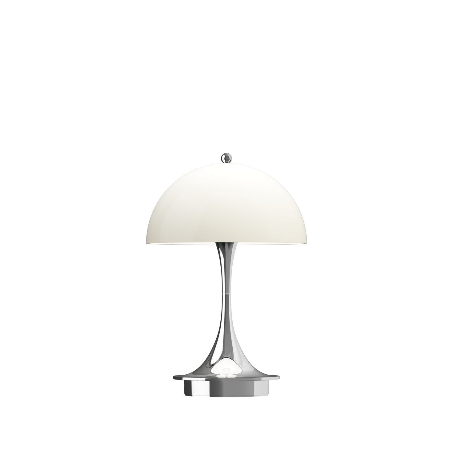 Portable lamp PANTHELLA 160 beige opal with chrome base