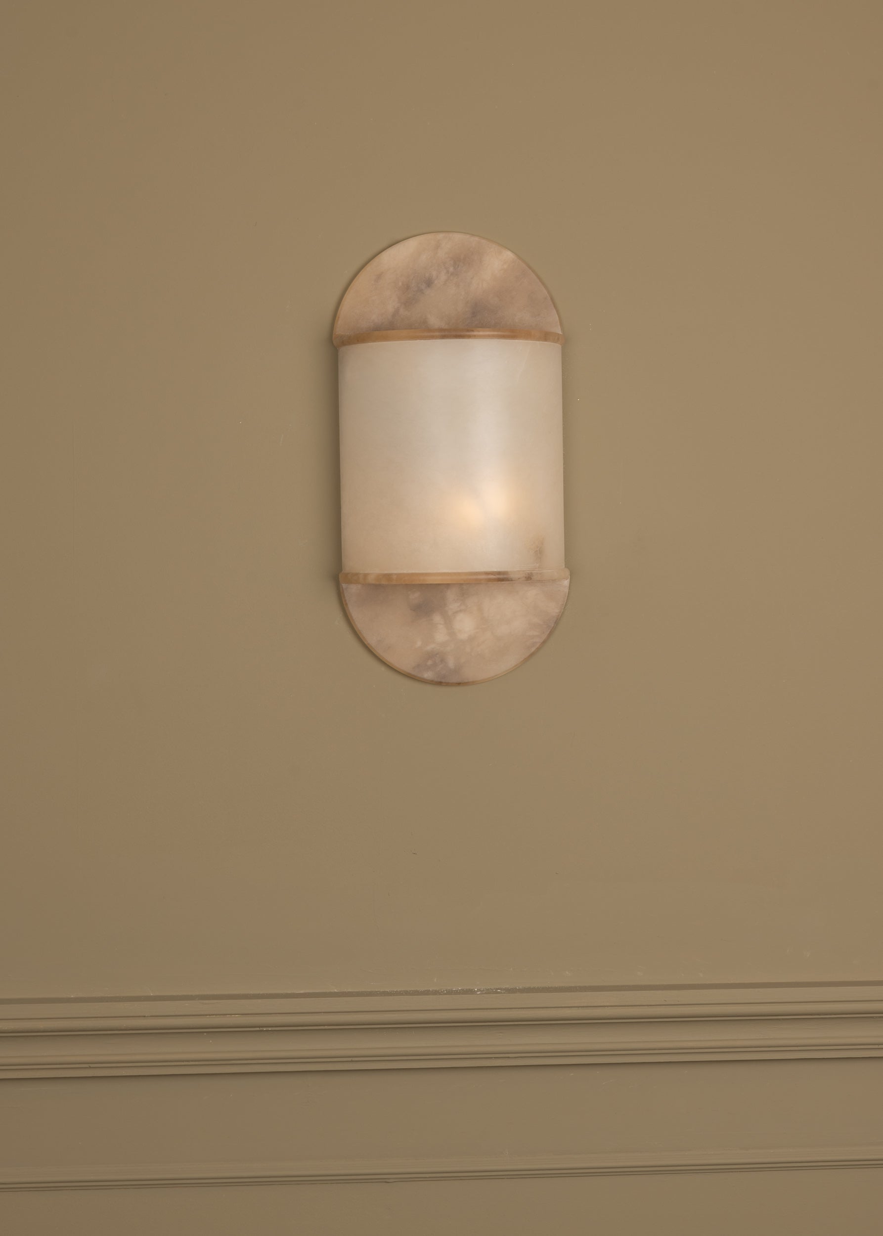 PILOT wall lamp dark beige alabaster