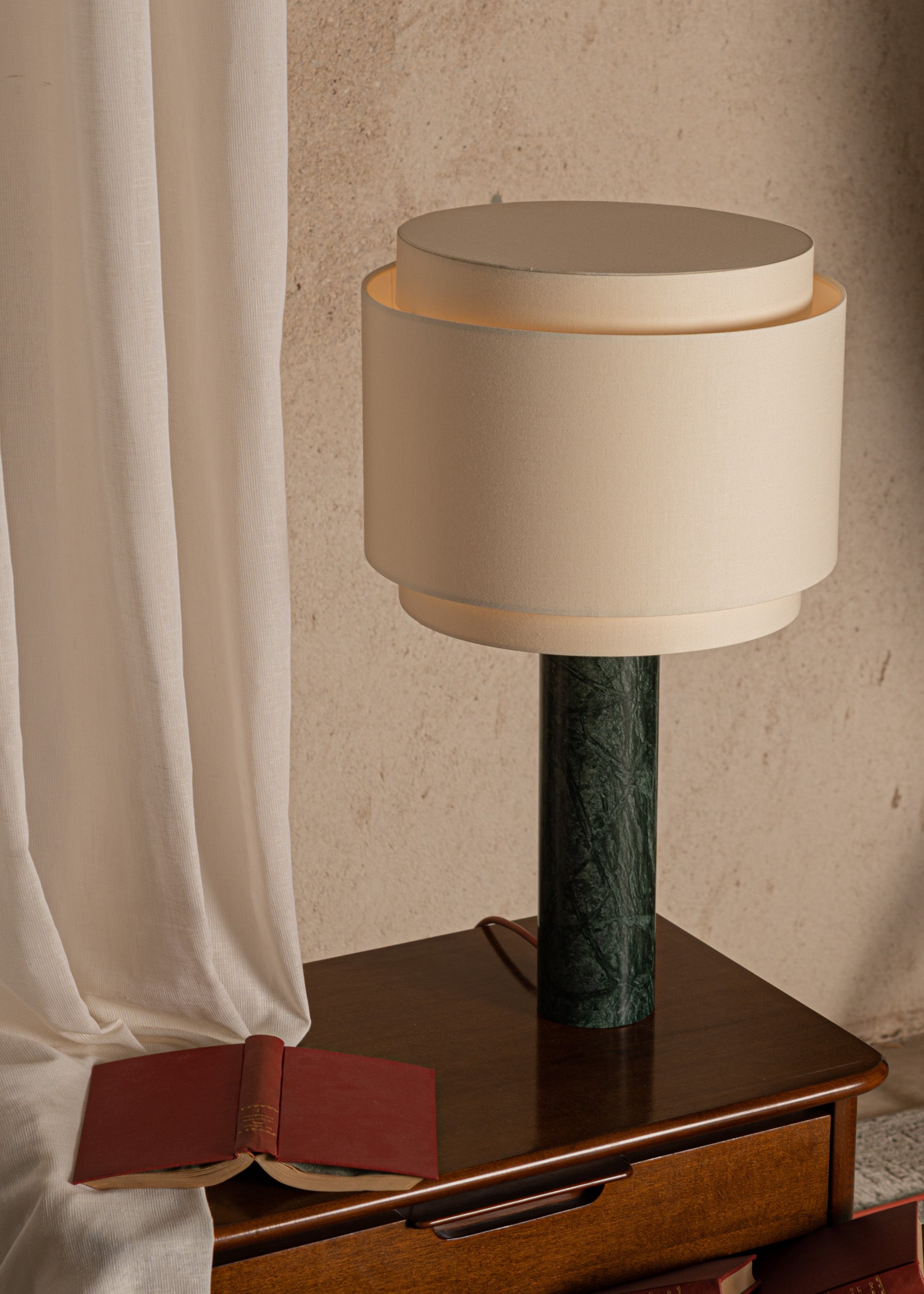 PIPO DUOBLE Table Lamp Green Marble
