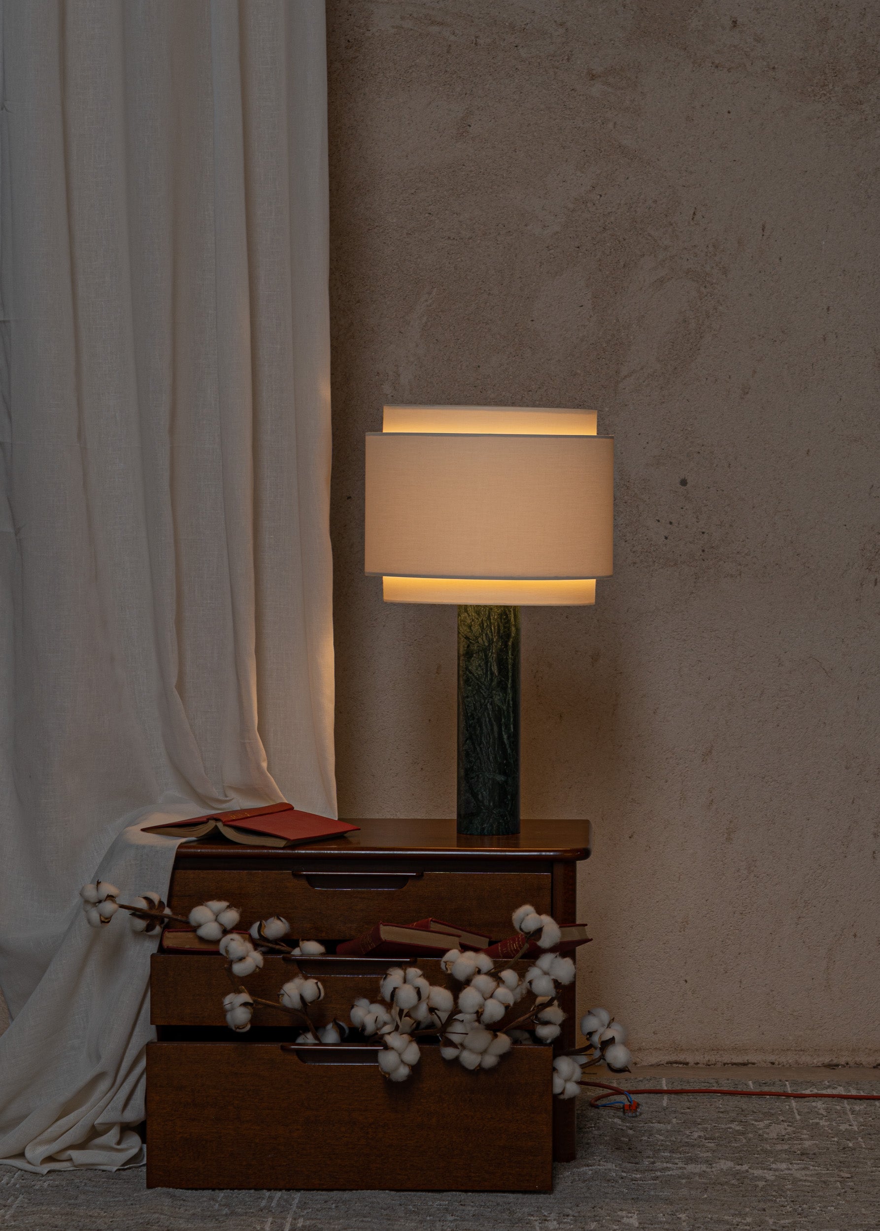 PIPO DUOBLE Table Lamp Green Marble