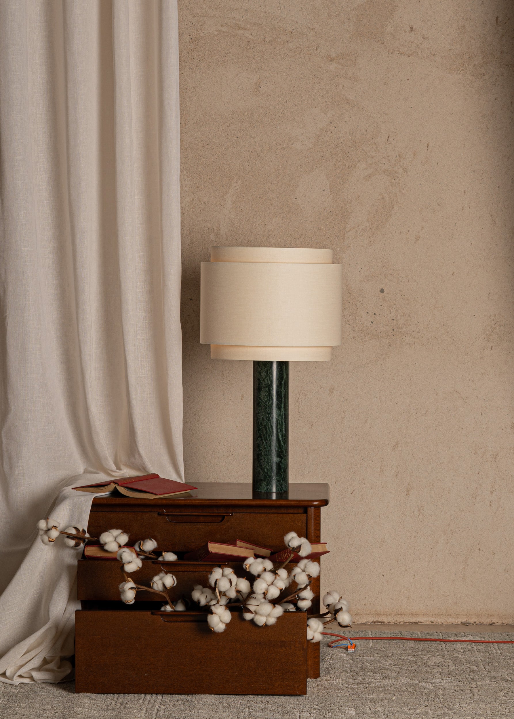 PIPO DUOBLE Table Lamp Green Marble