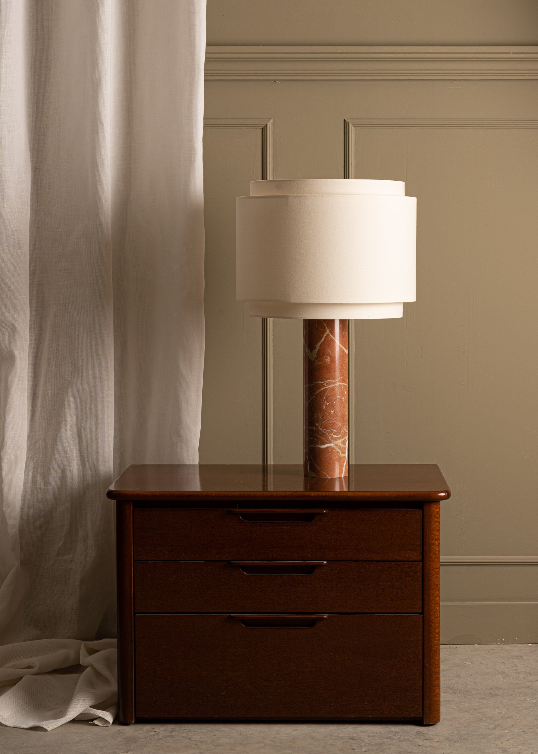 PIPO DUOBLE Table Lamp Red Marble