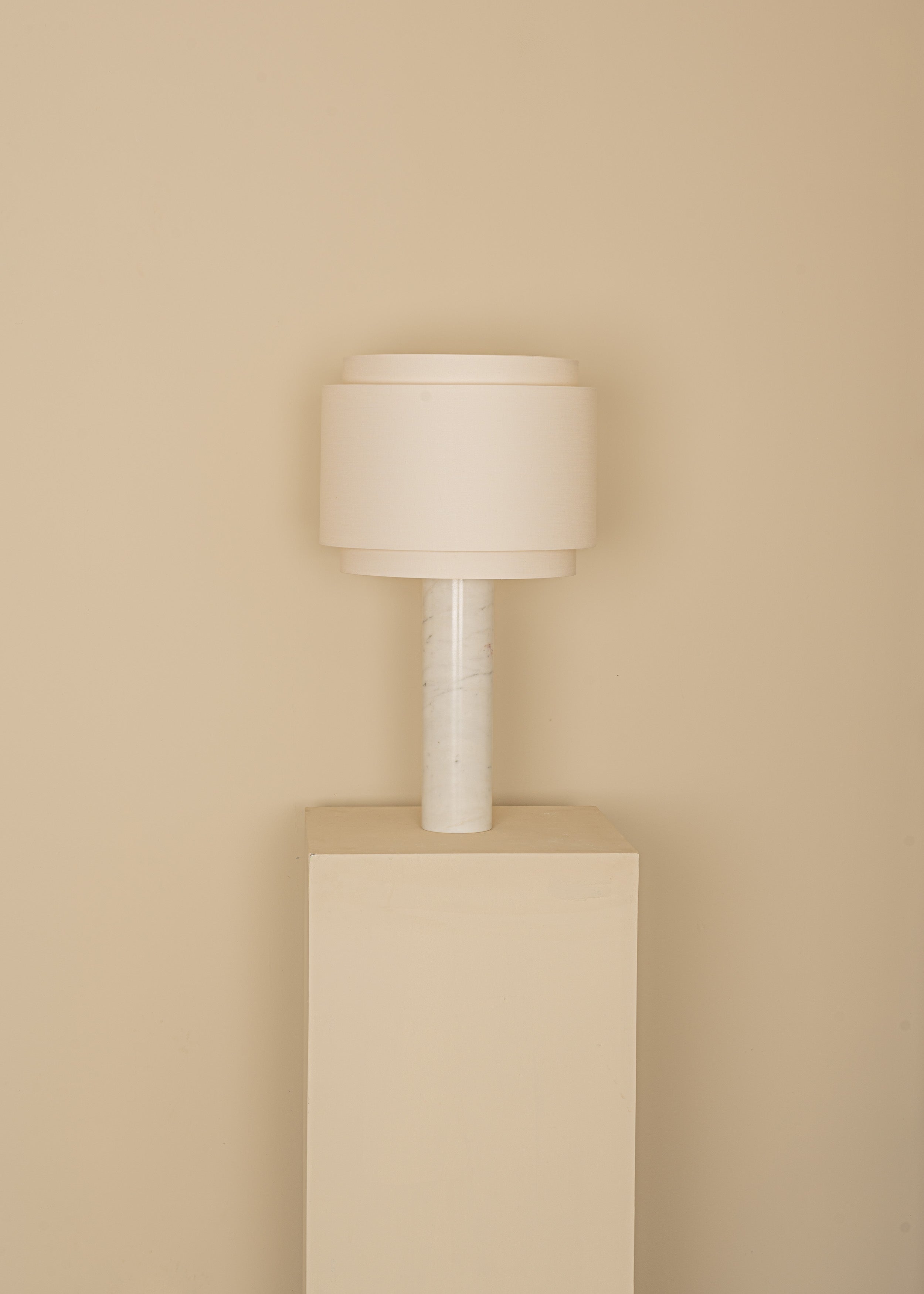PIPO DUOBLE Table Lamp White Marble