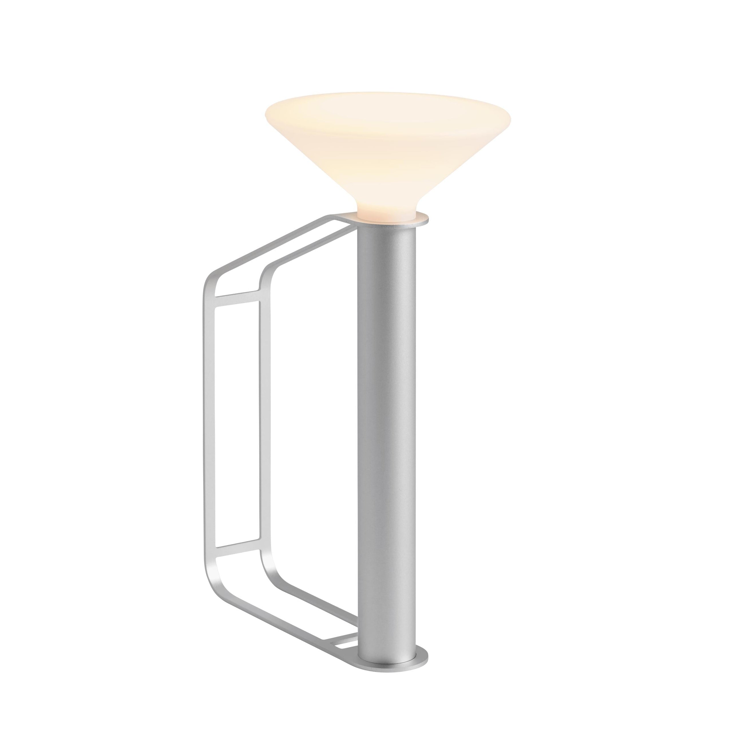 Draagbare buitenlamp PITON zilver