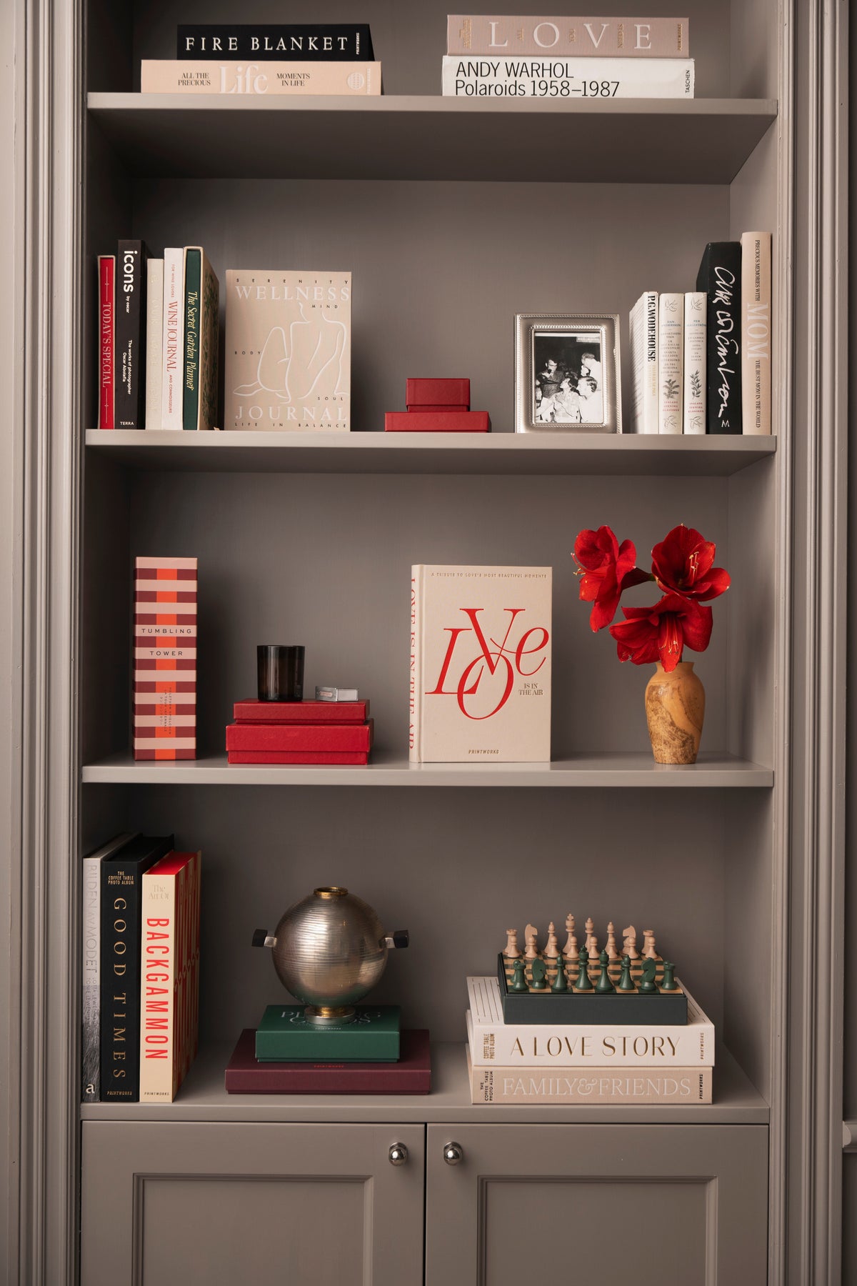 Fotoalbum LOVE IS IN THE AIR beige met rood