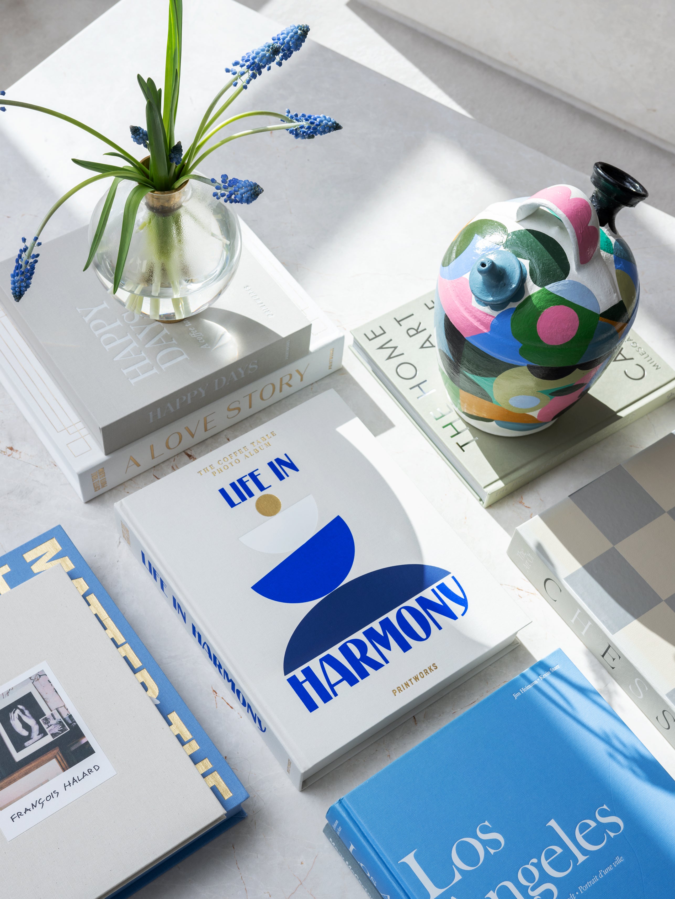 Fotoalbum LEVEN IN HARMONIE beige met blauw