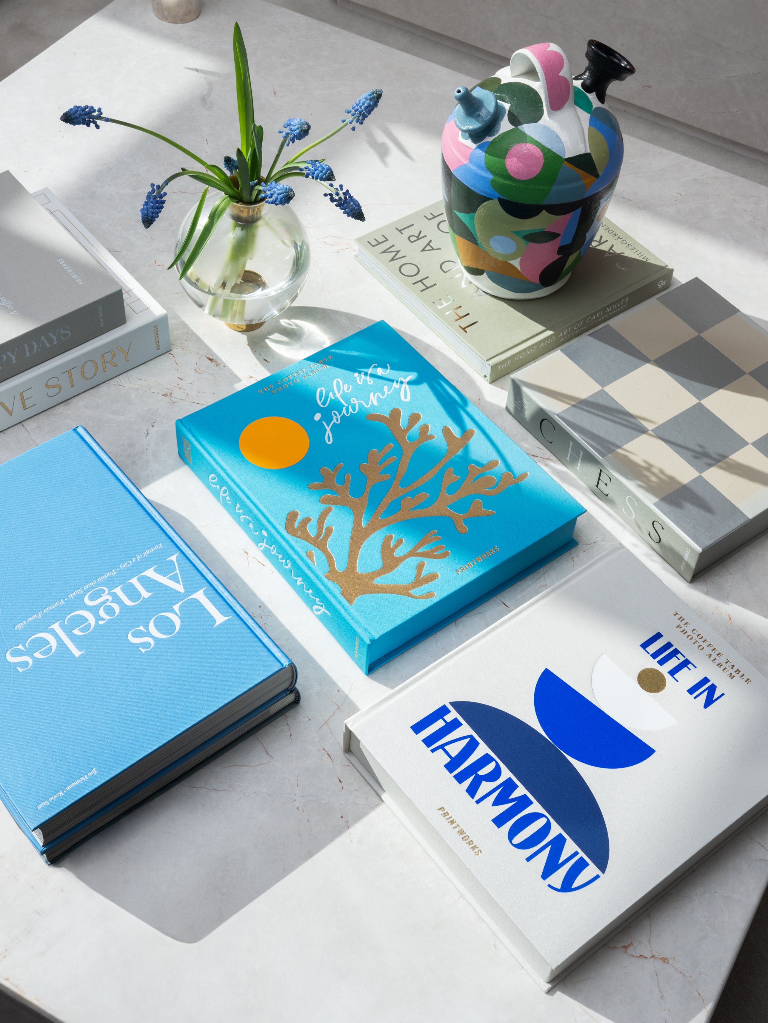 Fotoalbum LEVEN IN HARMONIE beige met blauw