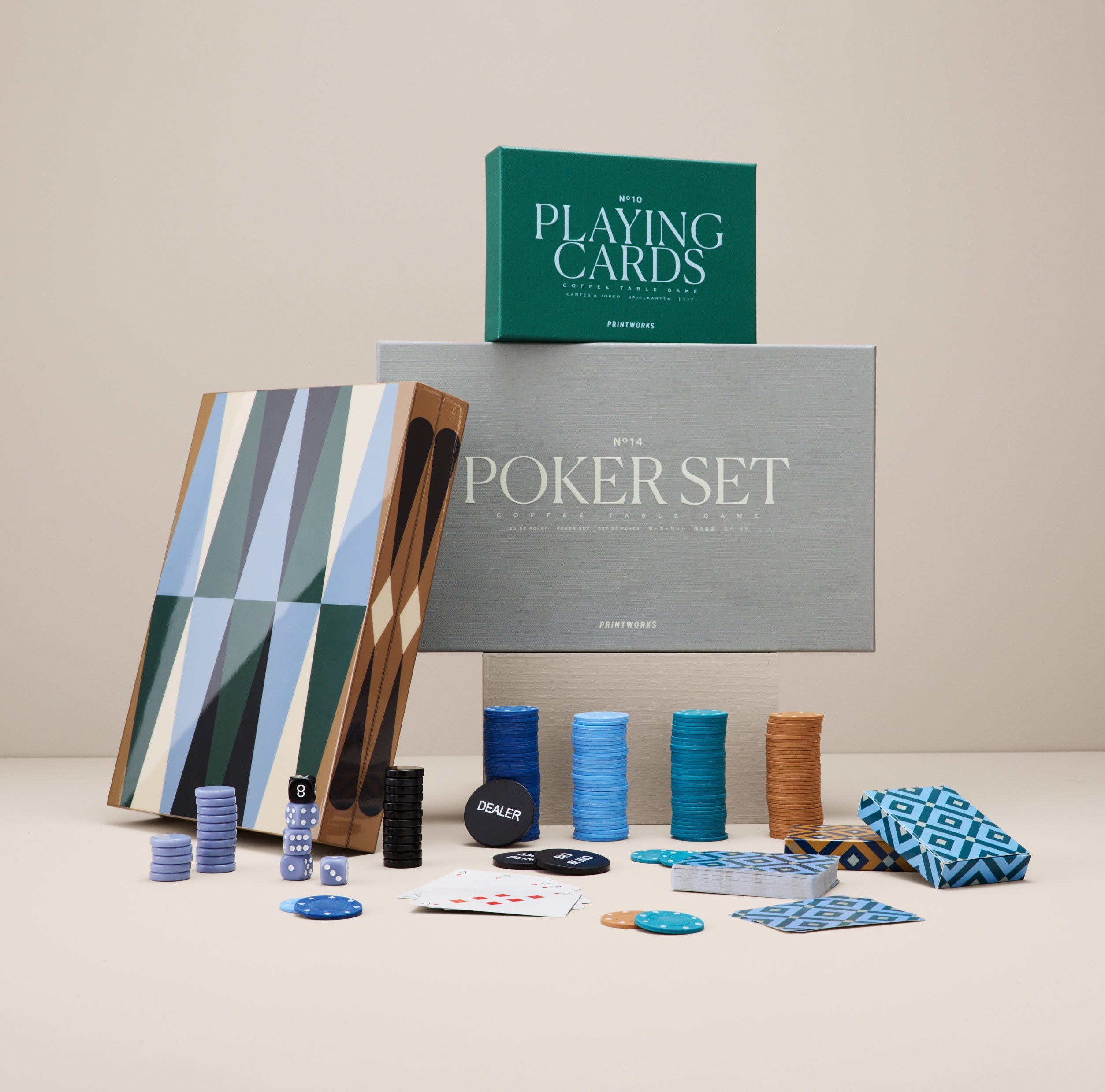 Pokerset grijs