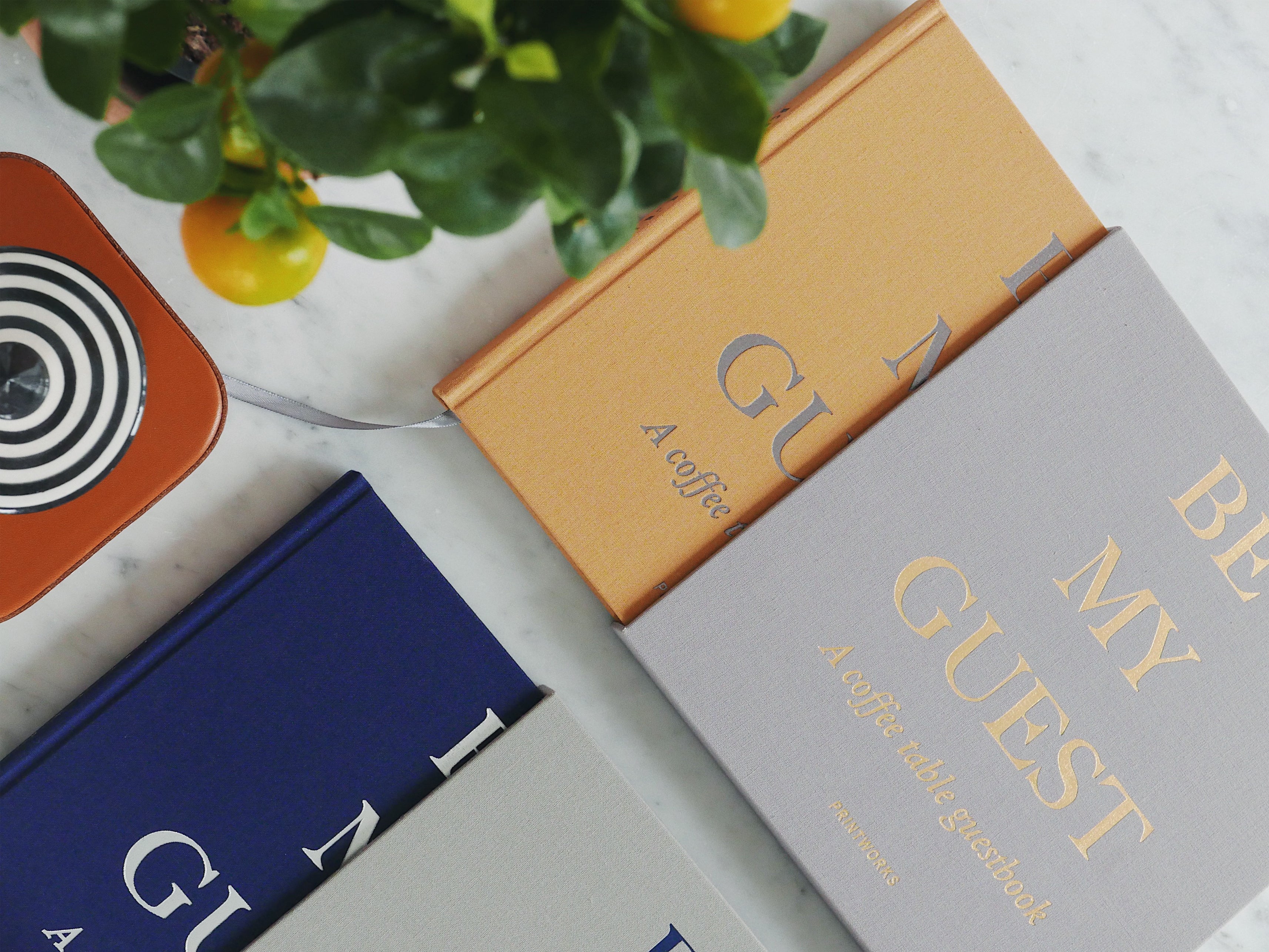 Gästebuch BE MY GUEST grau mit Gold