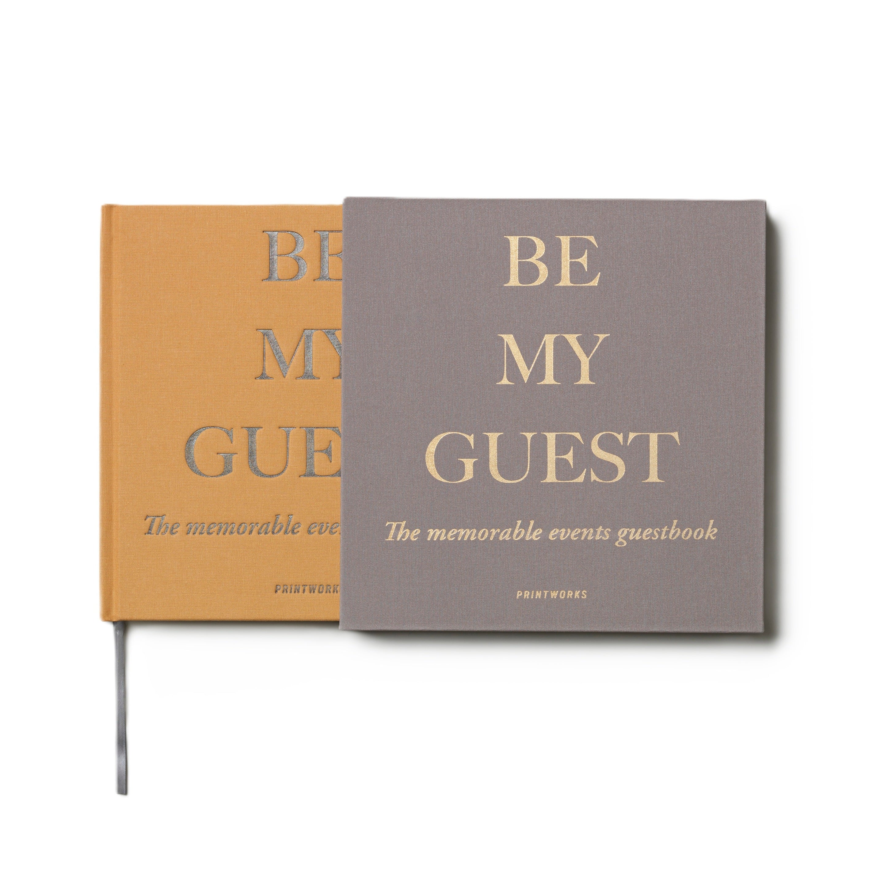 Gästebuch BE MY GUEST grau mit Gold