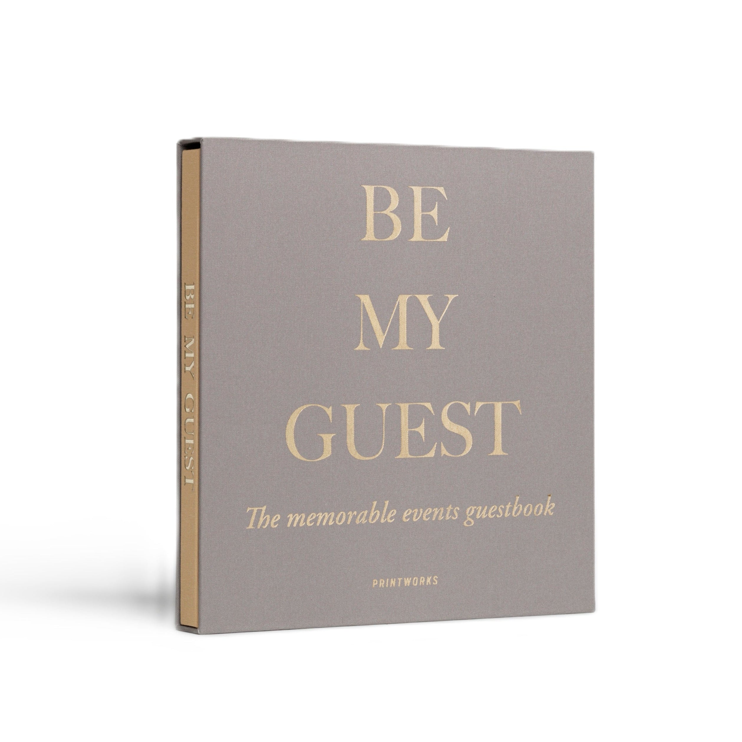 Gästebuch BE MY GUEST grau mit Gold