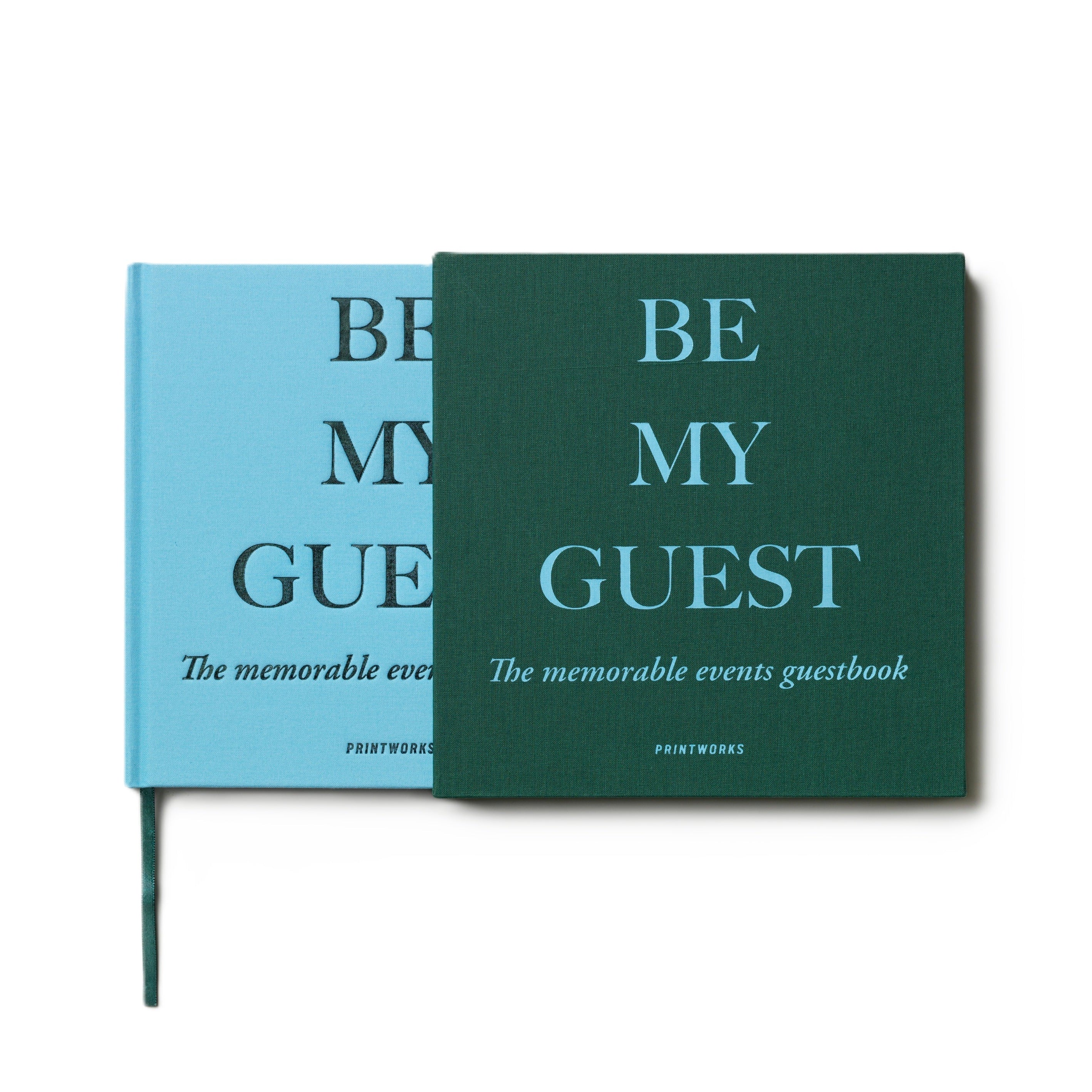 Gästebuch BE MY GUEST grün mit blau
