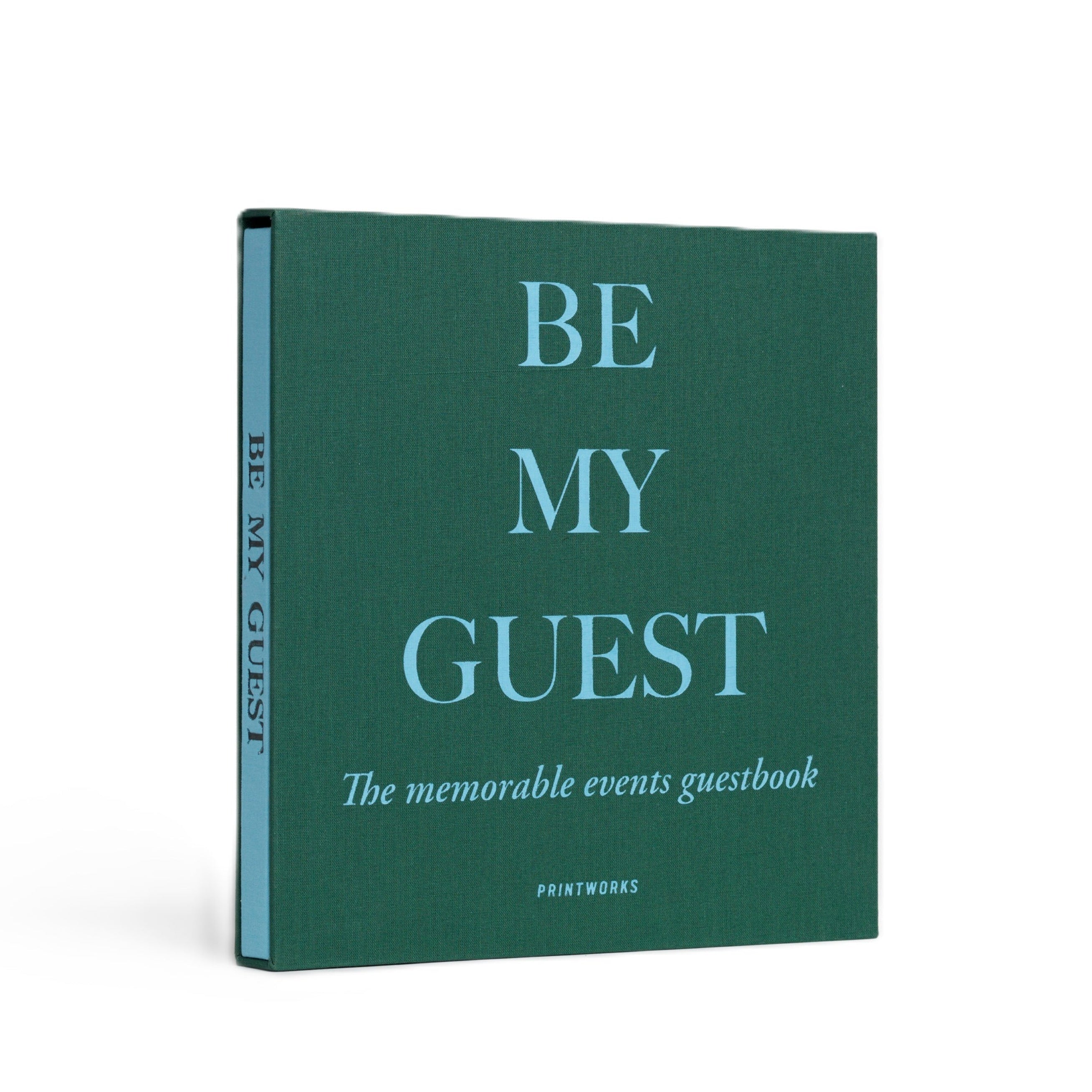Gästebuch BE MY GUEST grün mit blau
