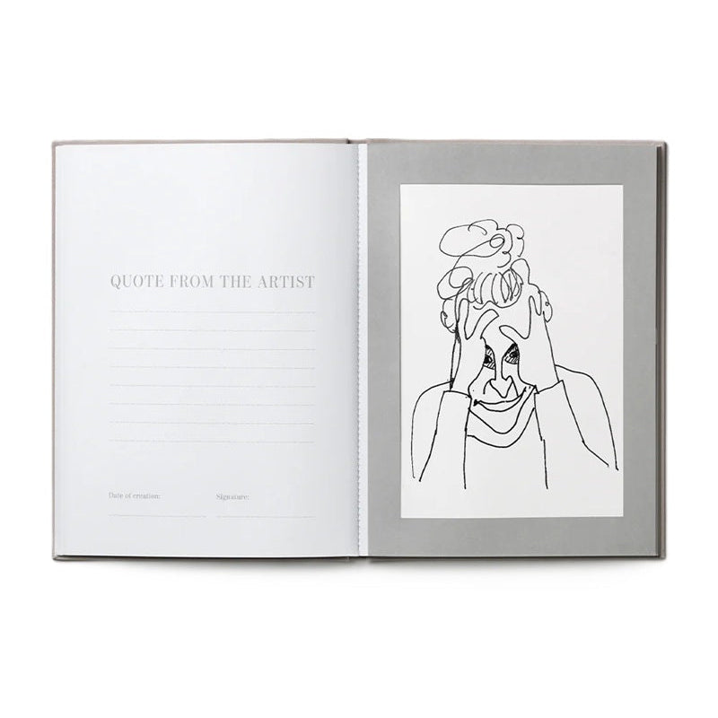 Zeichenalbum GREAT ART beige mit Gold