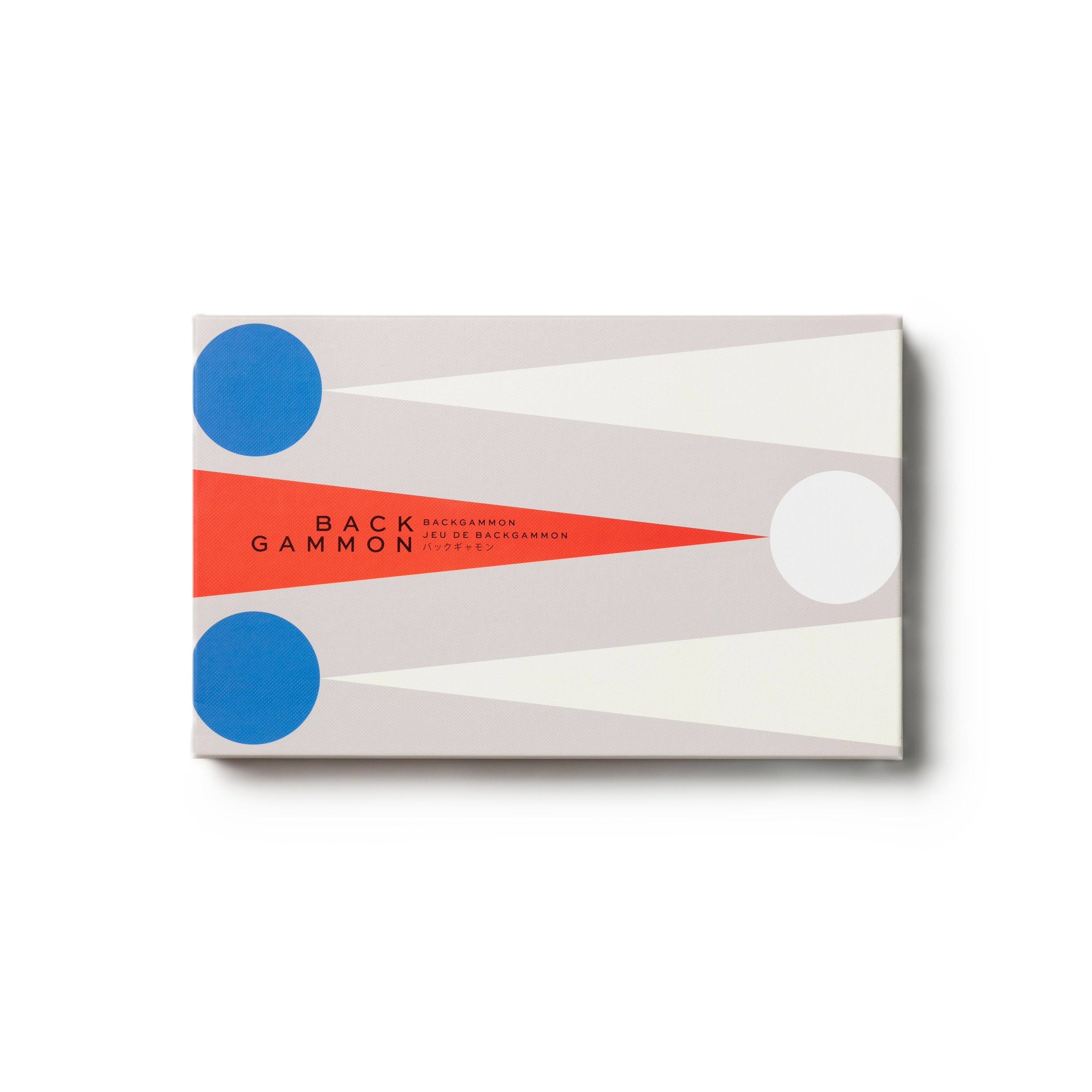 Backgammon-Spielset BACKGAMMON grau mit rot und blau