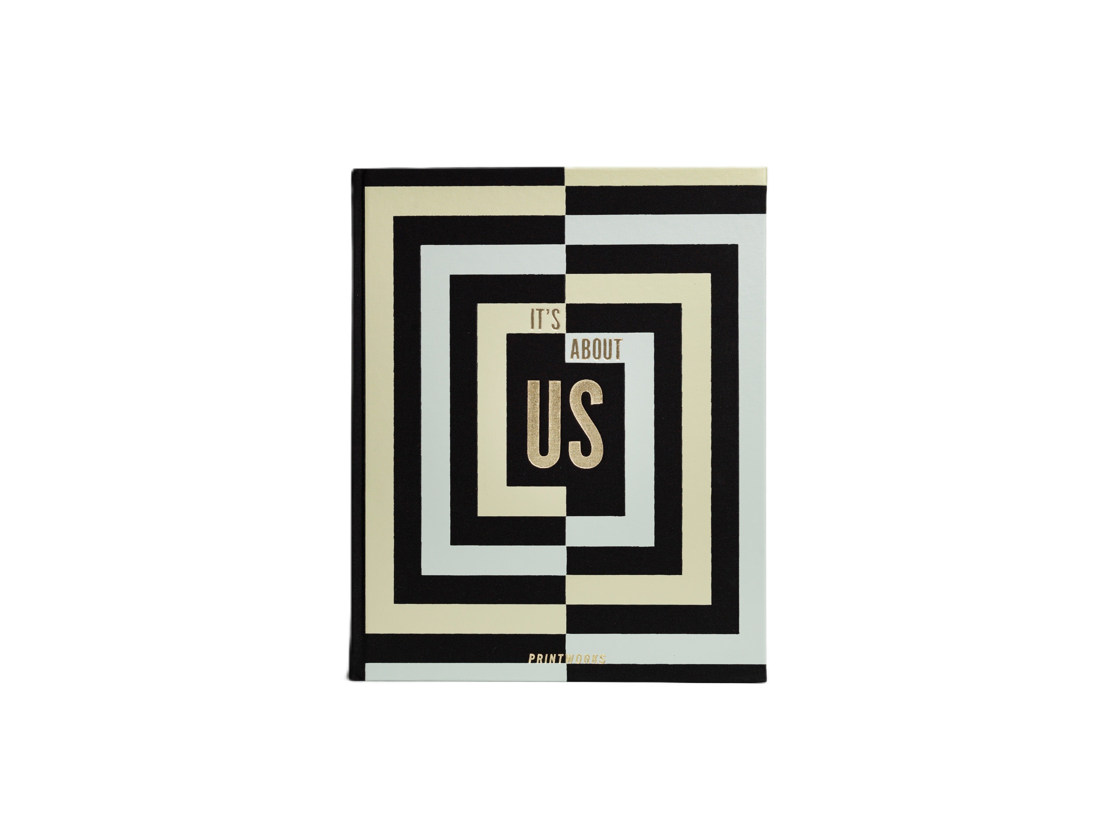 Fotoalbum IT'S ABOUT US schwarz mit Weiß und Gold