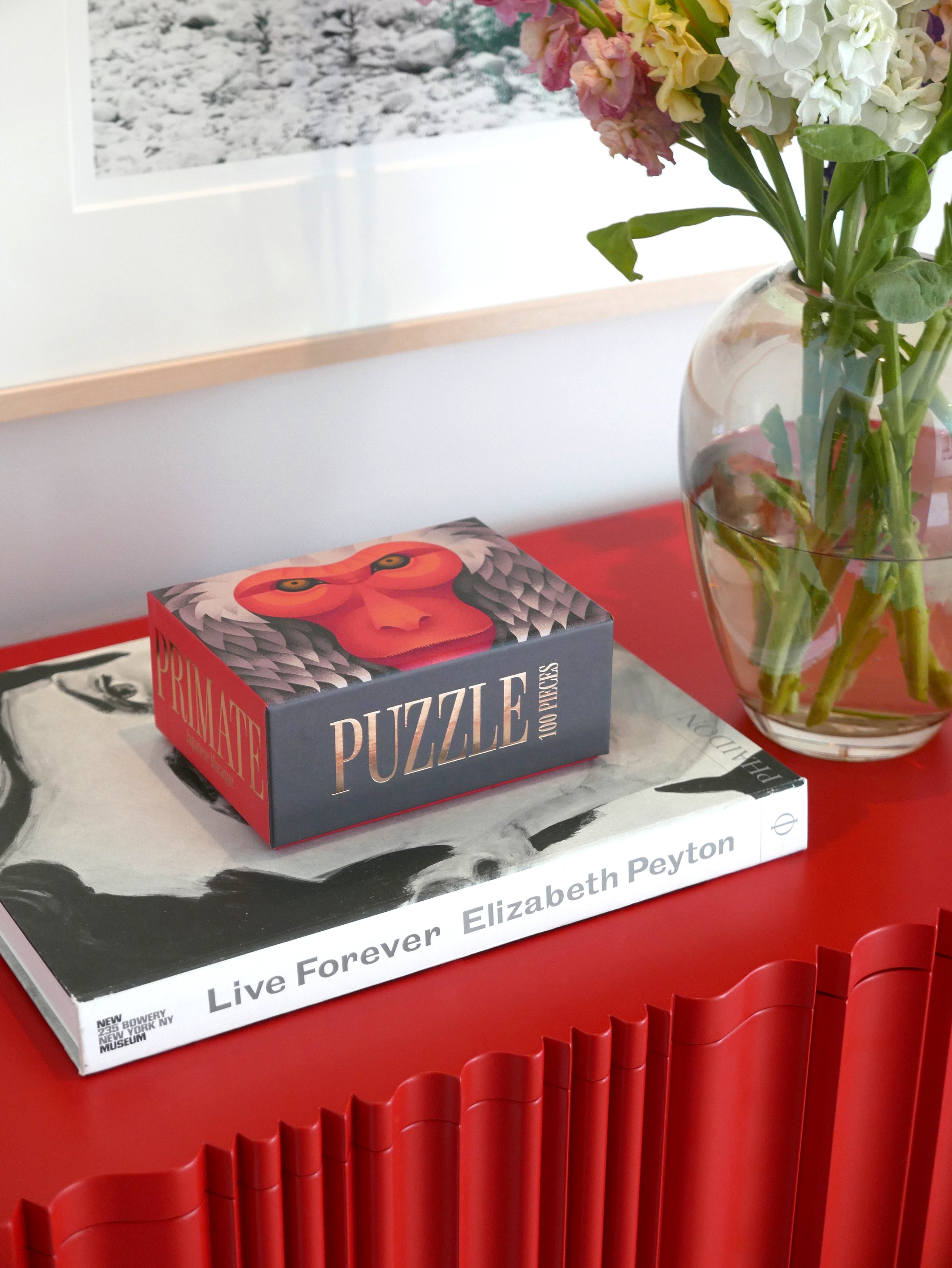 Puzzle JAPANESE MACAQUE orange with gray