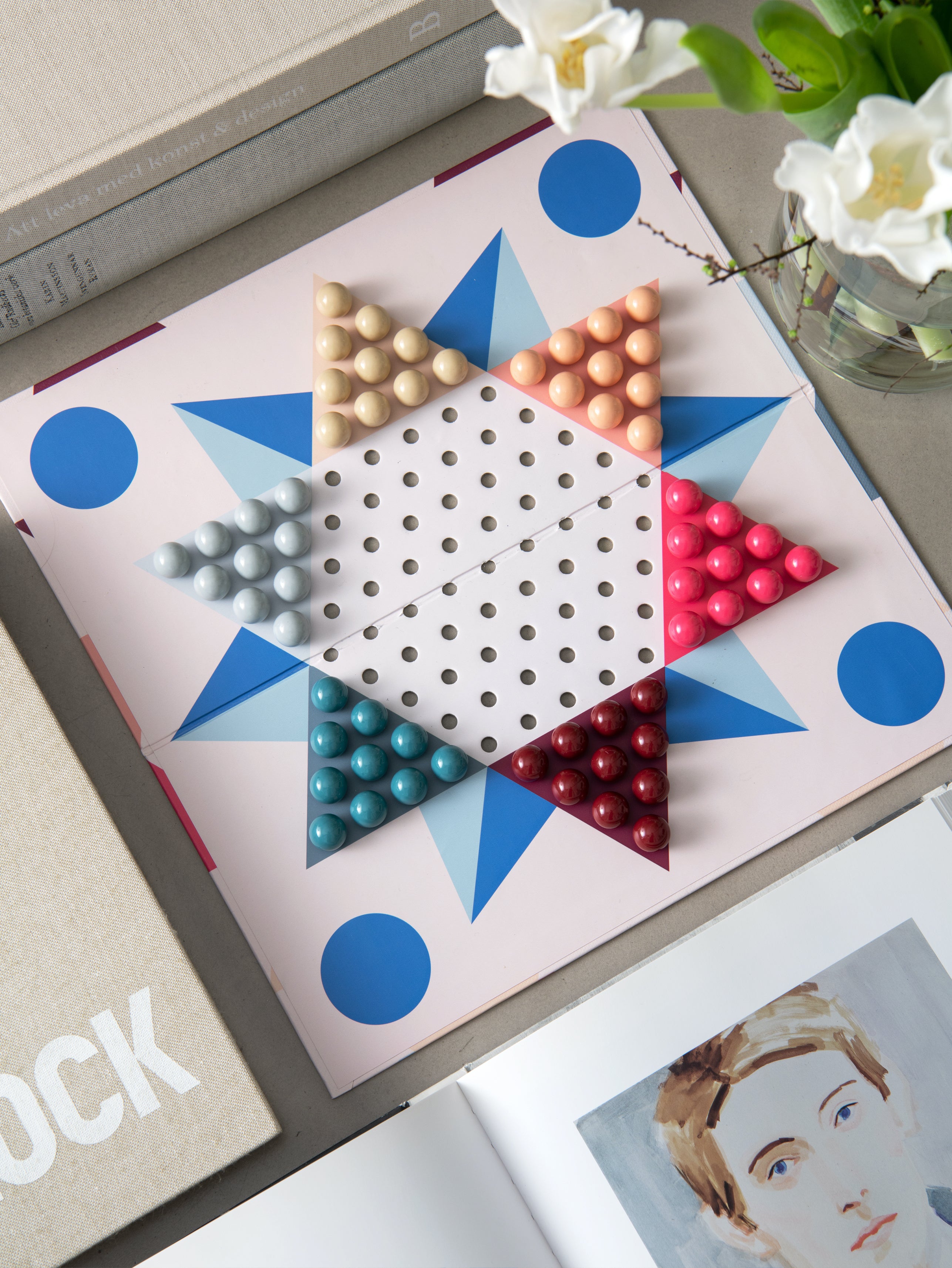 Gray Trymla Chinese Checkers Beige