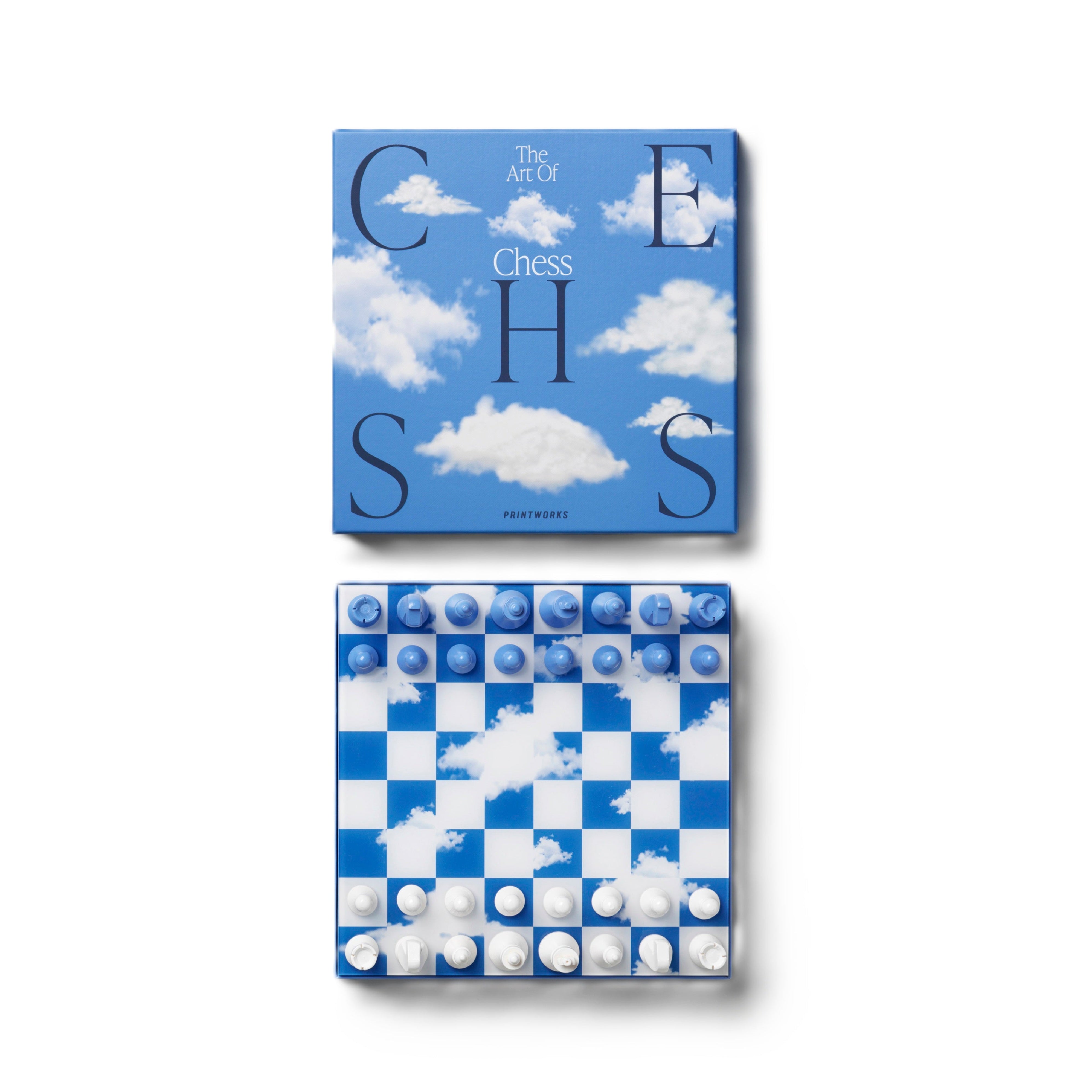 Schaken Set CHESS CLOUDS blauw-wit
