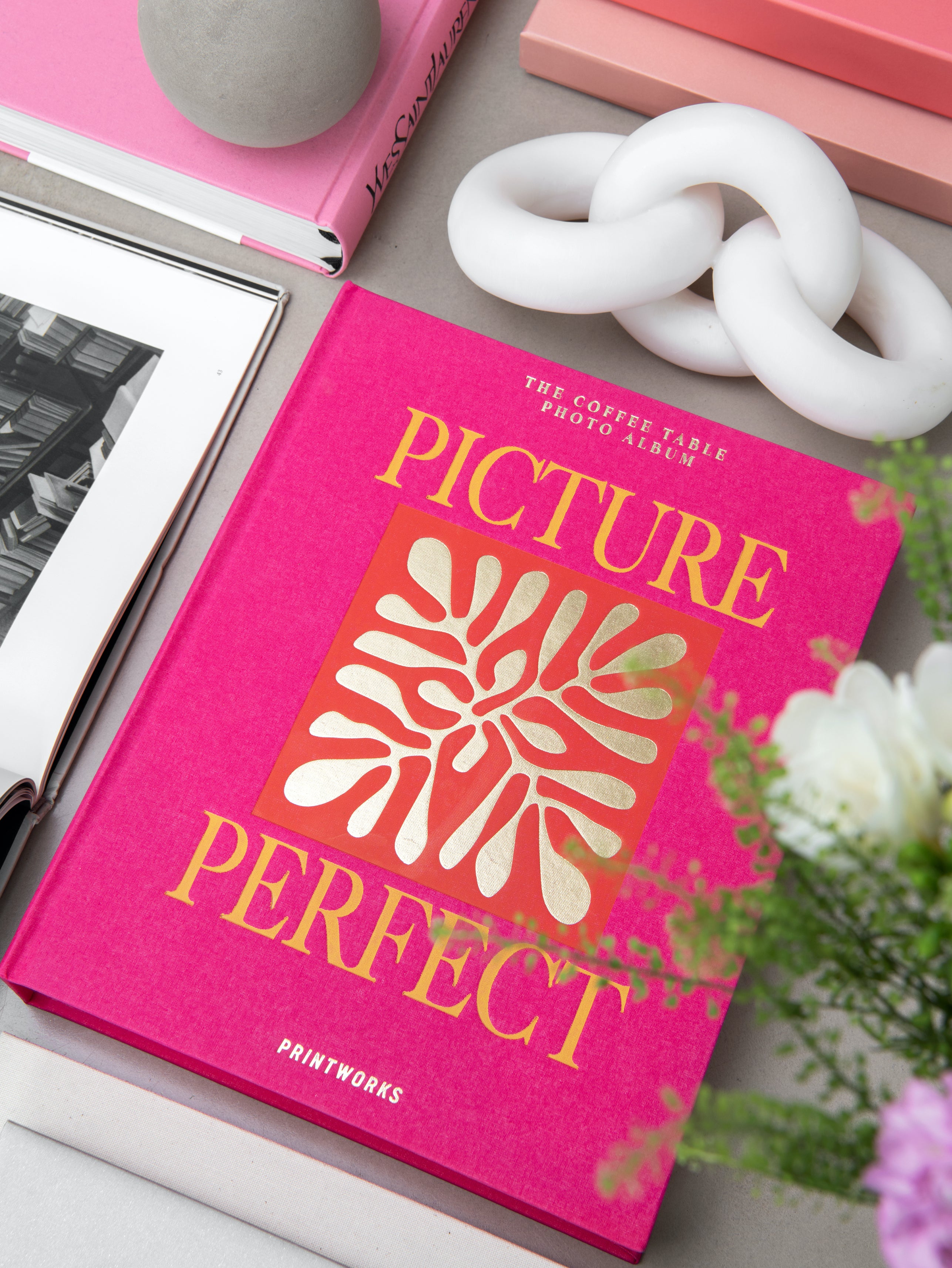 Fotoalbum PICTURE PERFECT roze met goud