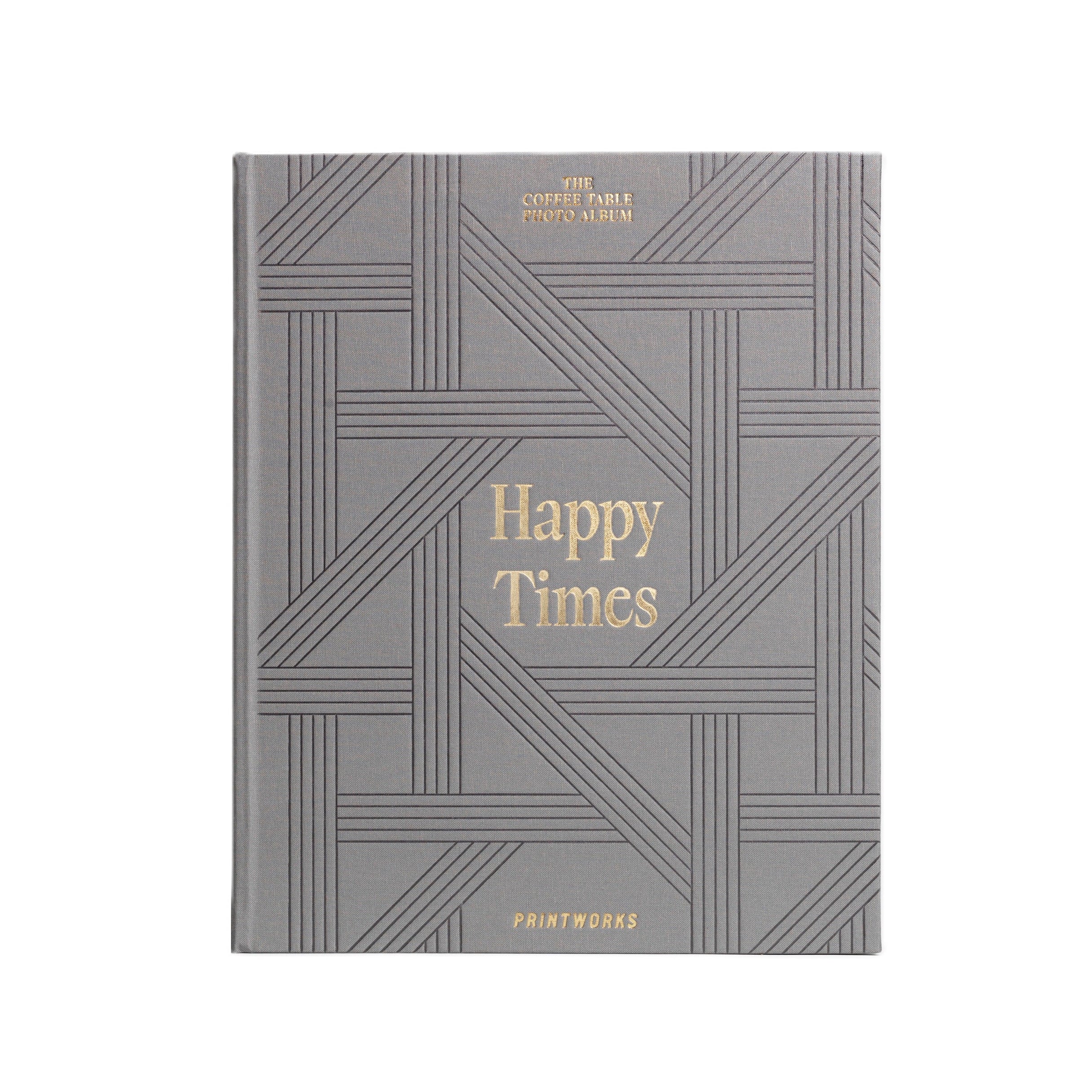 Fotoalbum HAPPY TIMES grijs met goud