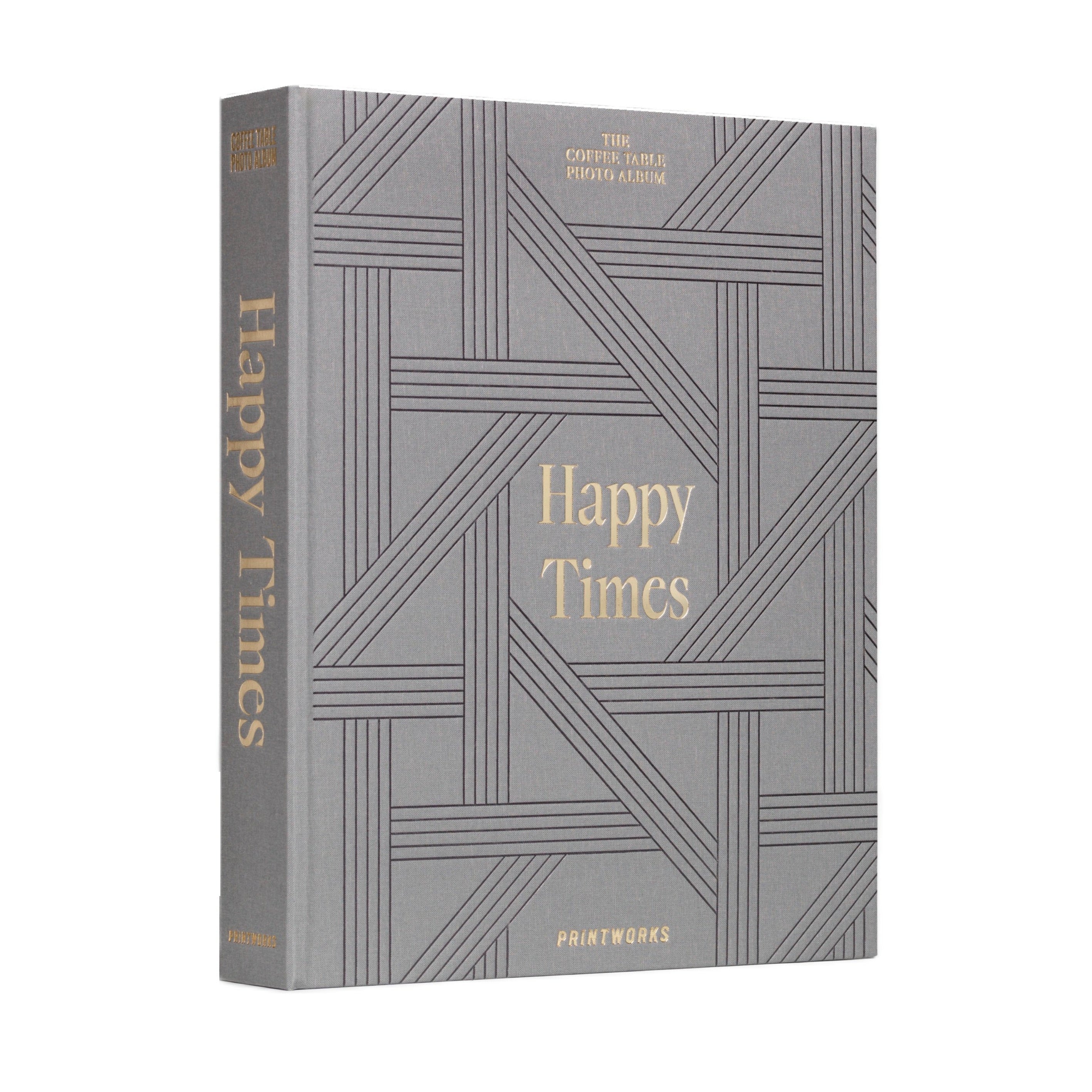 Fotoalbum HAPPY TIMES grijs met goud