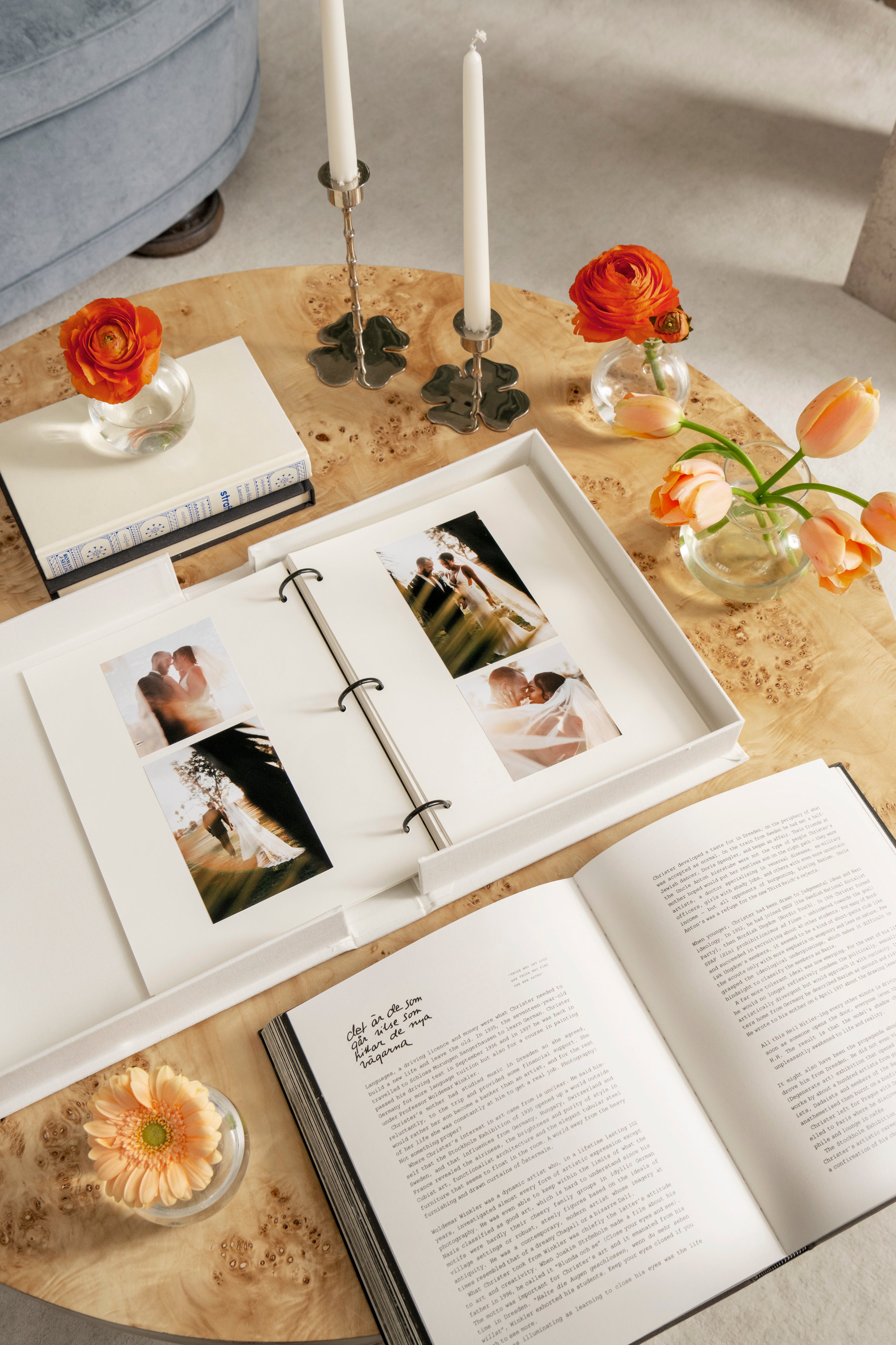 A LOVE STORY Photo Album White with Gold