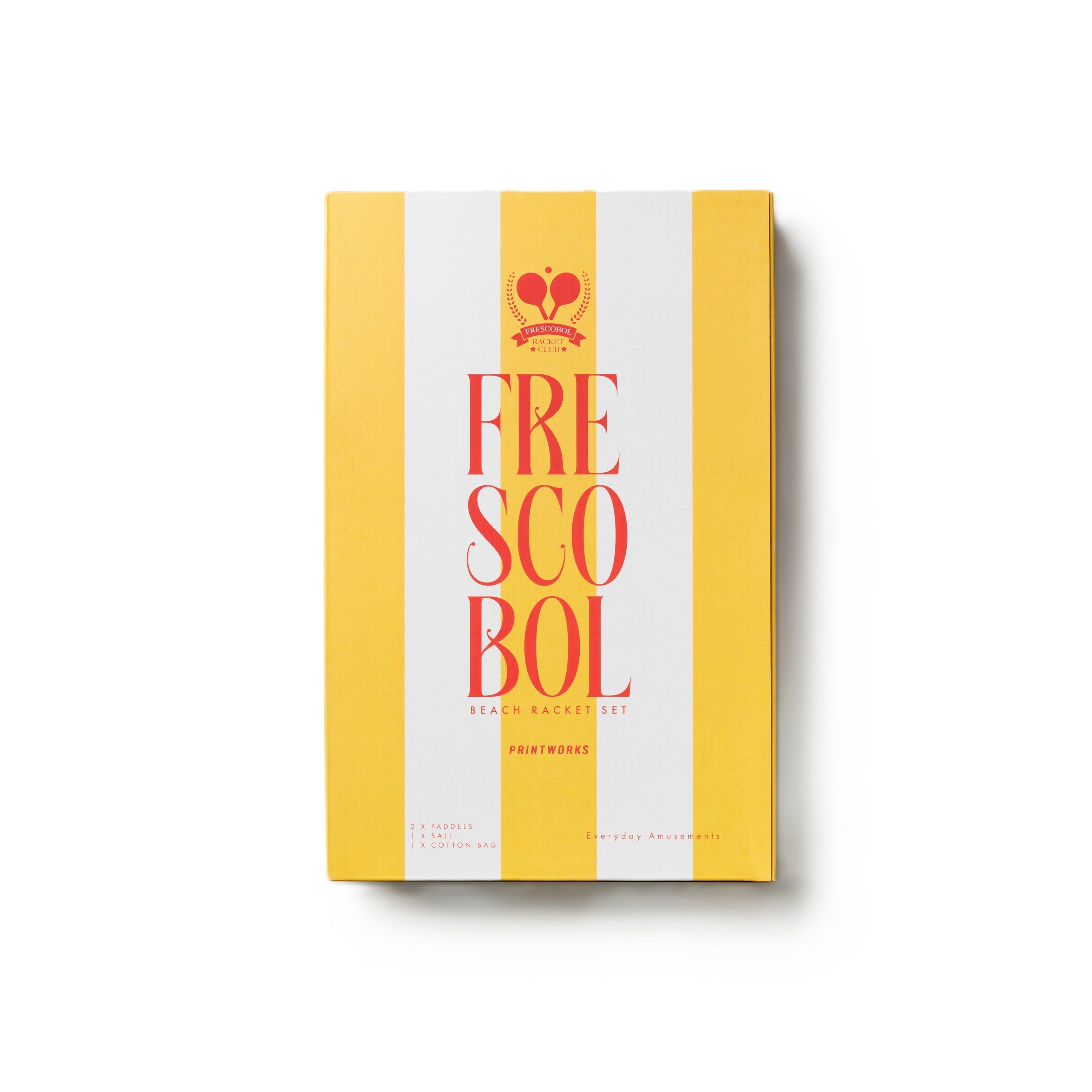 FRESCOBOL Beach Tennis Paddles Yellow with White and Red