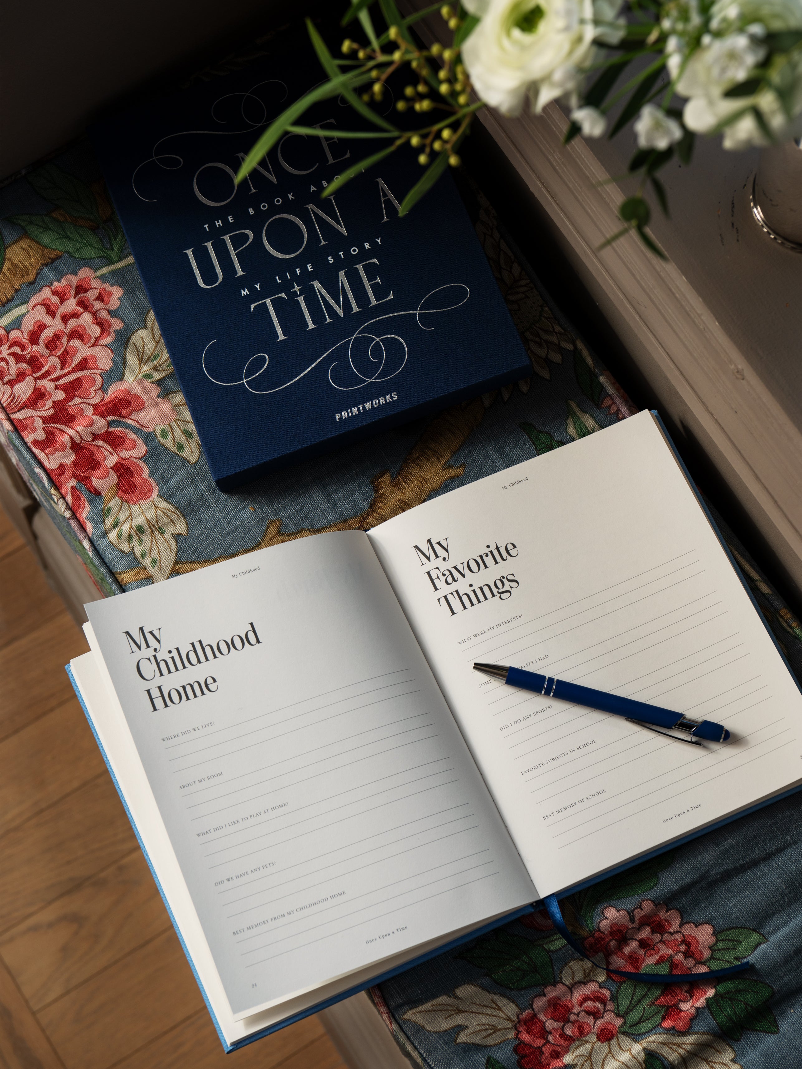Erinnerungsbuch ONCE UPON A TIME navy mit blau