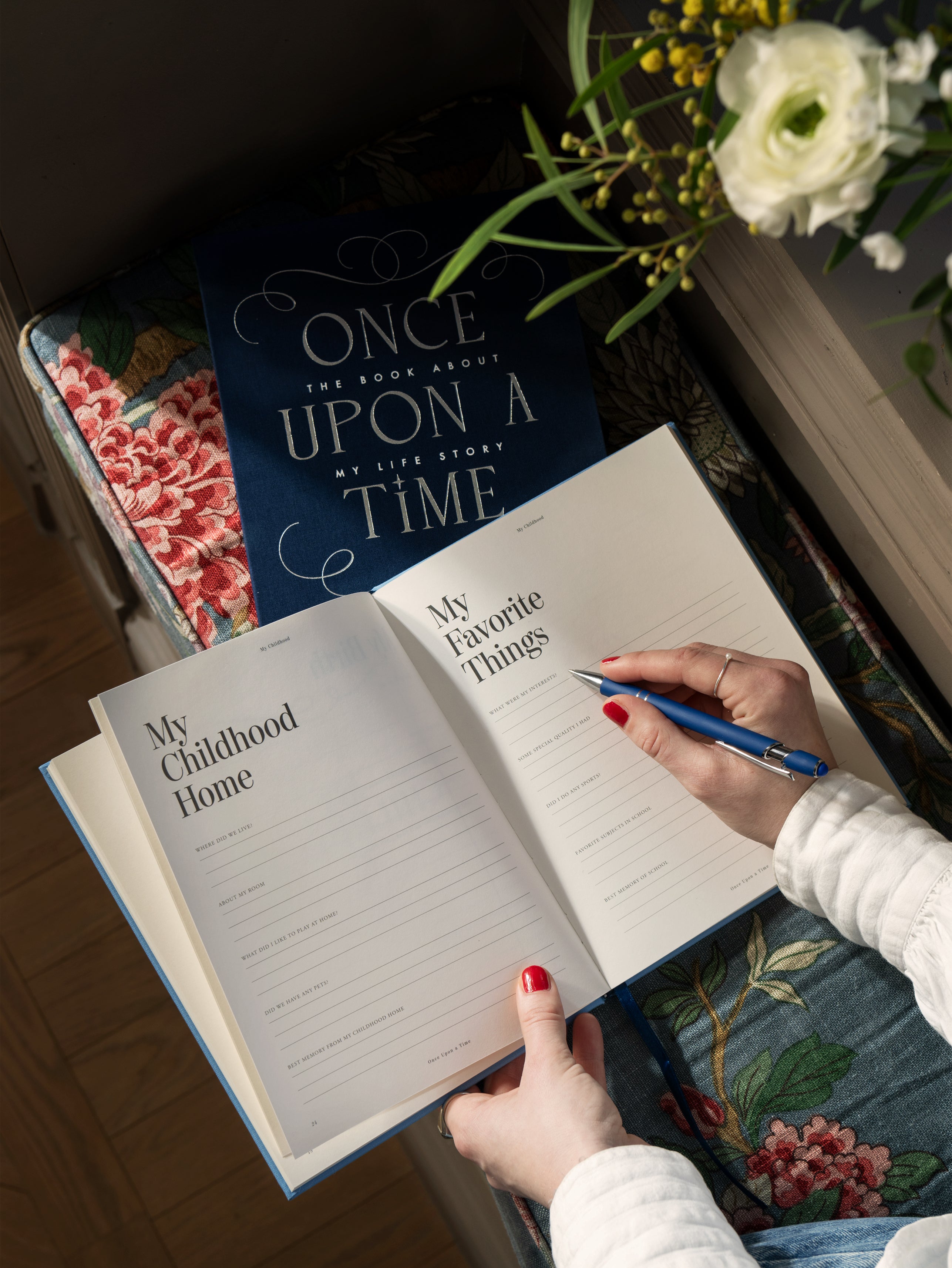 Erinnerungsbuch ONCE UPON A TIME navy mit blau