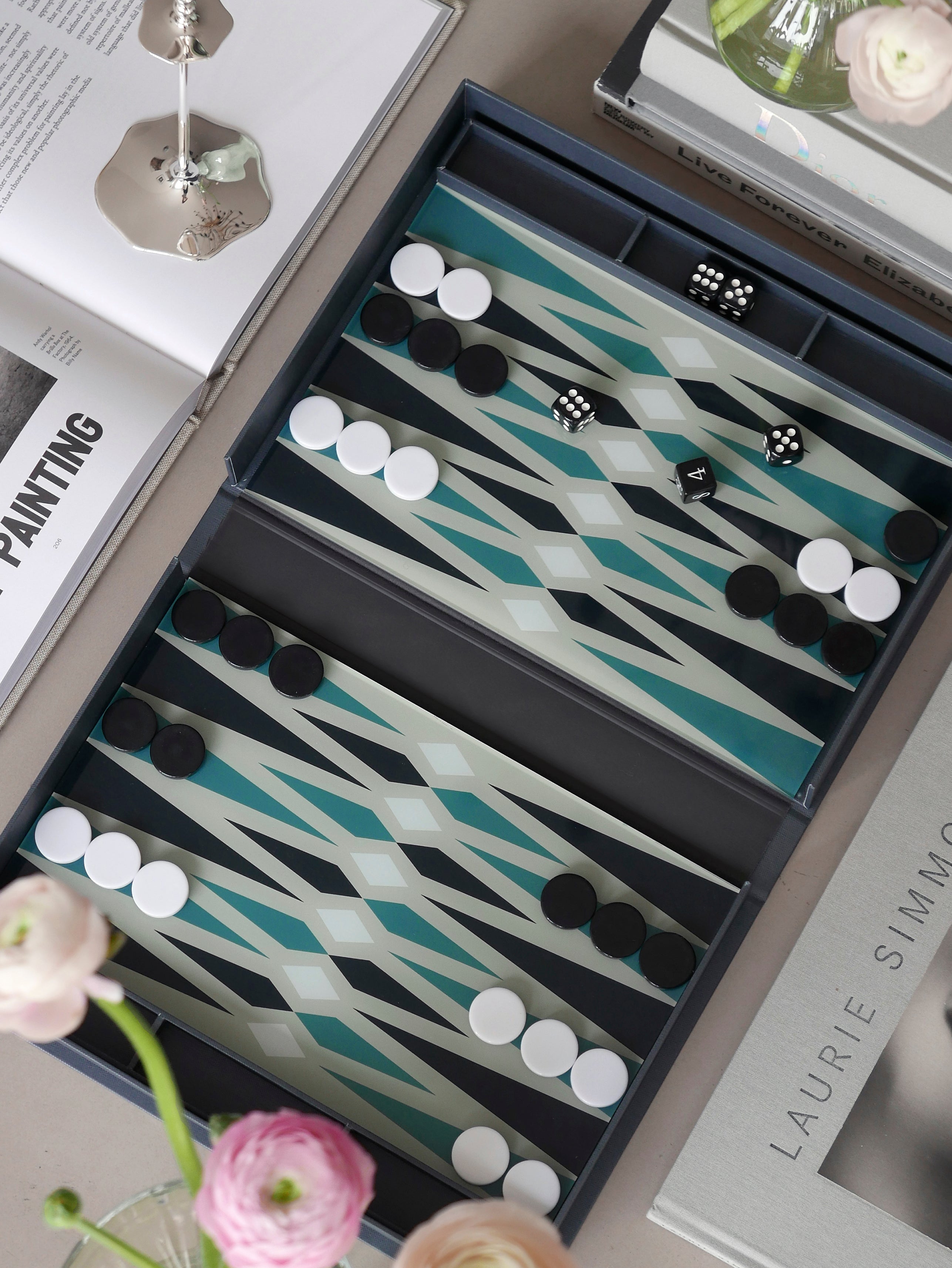 Backgammon Set BACKGAMMON CLASSIC grijs
